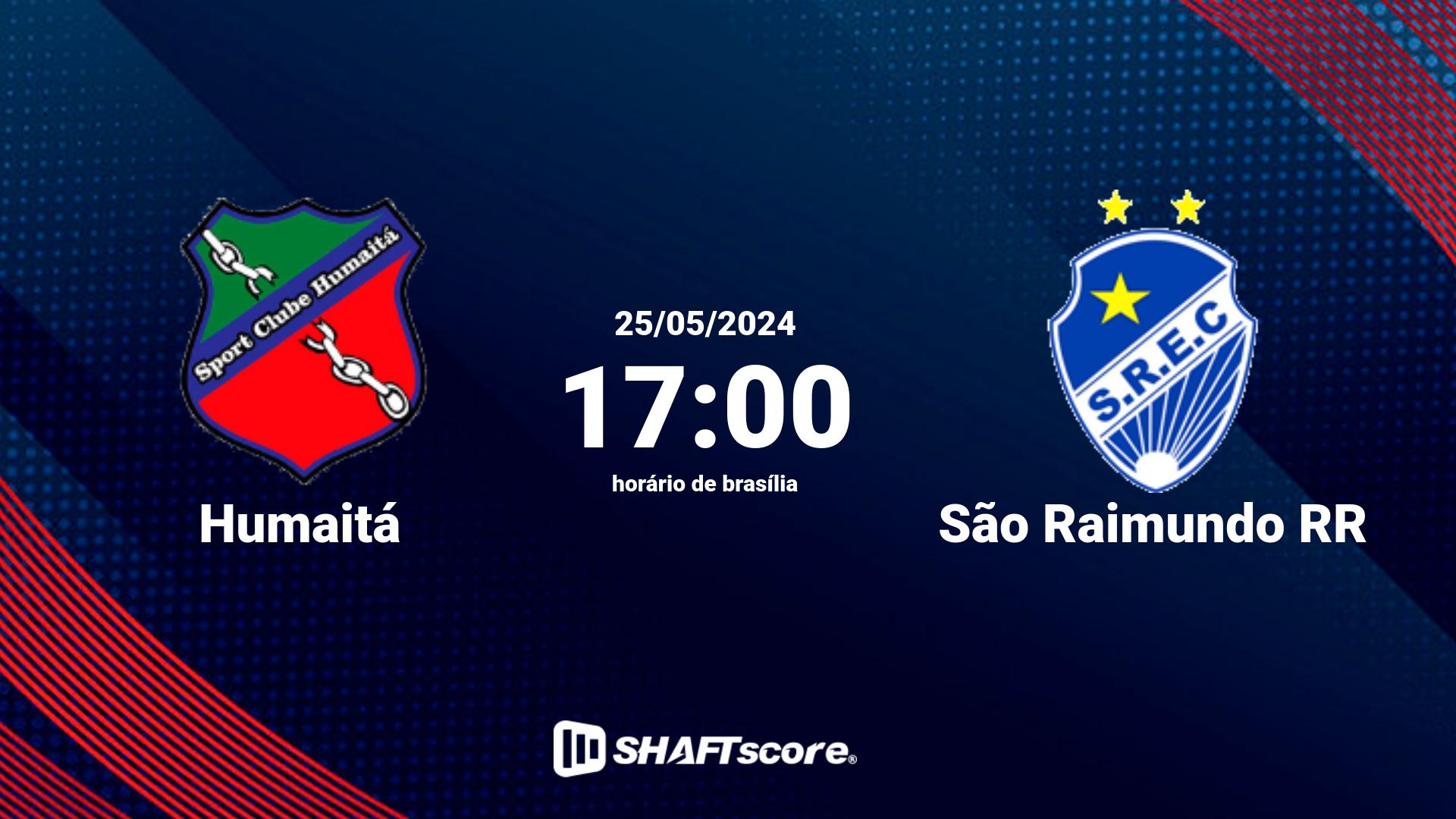 Estatísticas do jogo Humaitá vs São Raimundo RR 25.05 17:00