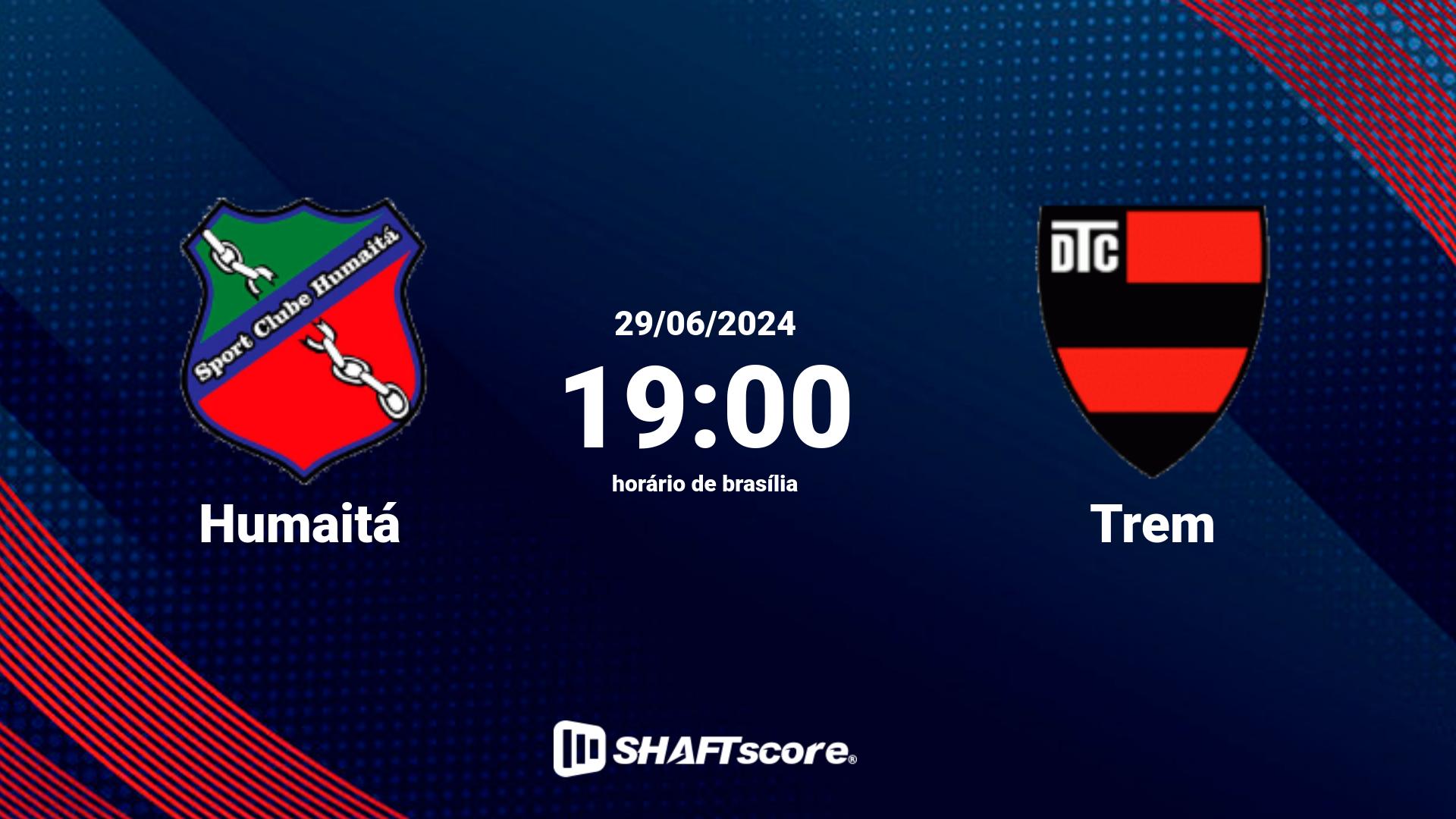 Estatísticas do jogo Humaitá vs Trem 29.06 19:00