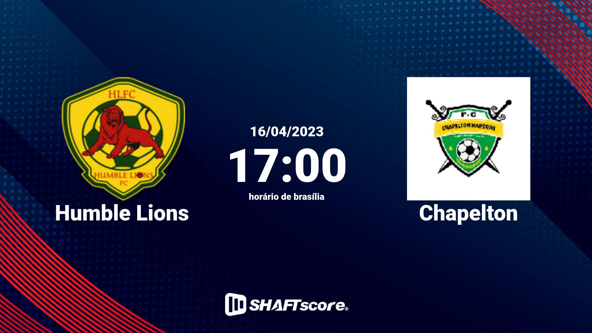 Estatísticas do jogo Humble Lions vs Chapelton 16.04 17:00