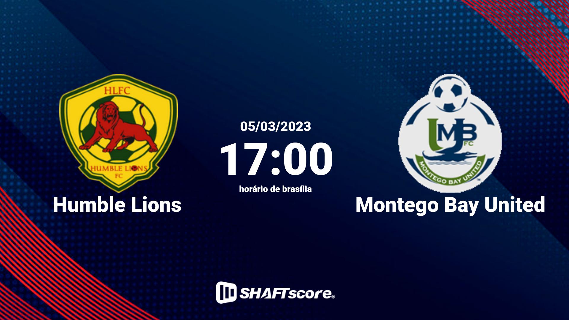 Estatísticas do jogo Humble Lions vs Montego Bay United 05.03 17:00