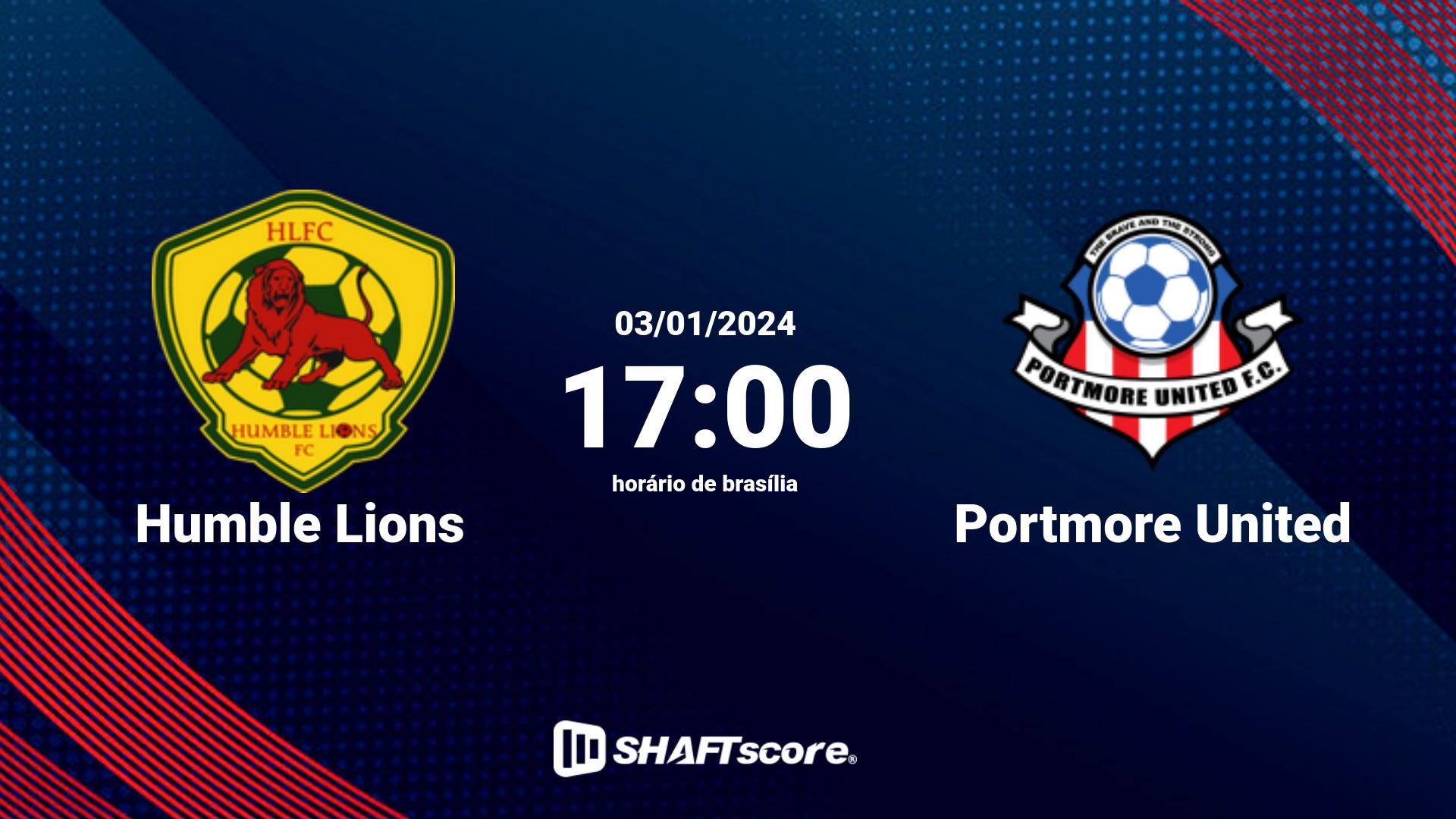 Estatísticas do jogo Humble Lions vs Portmore United 03.01 17:00