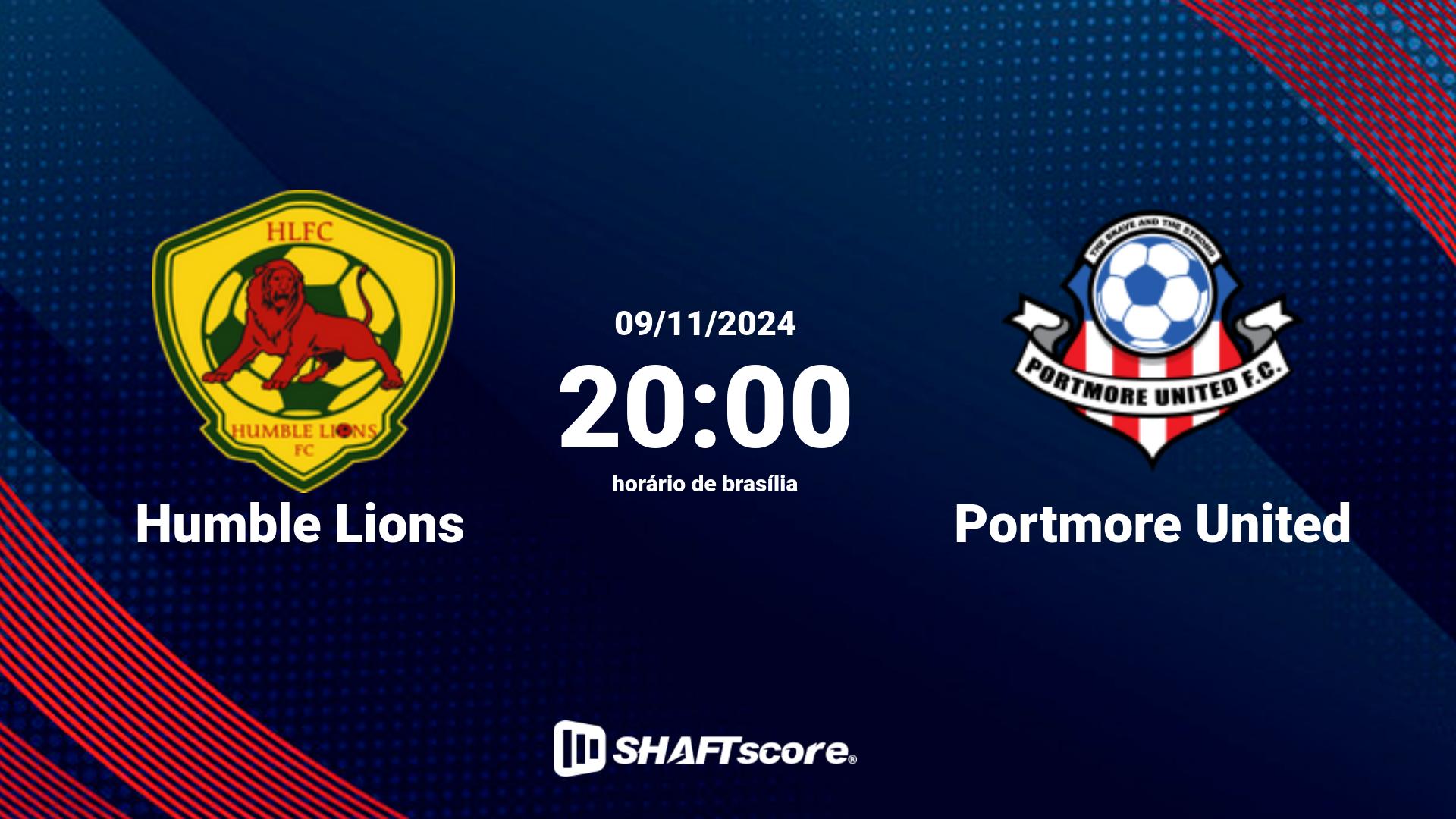 Estatísticas do jogo Humble Lions vs Portmore United 09.11 20:00