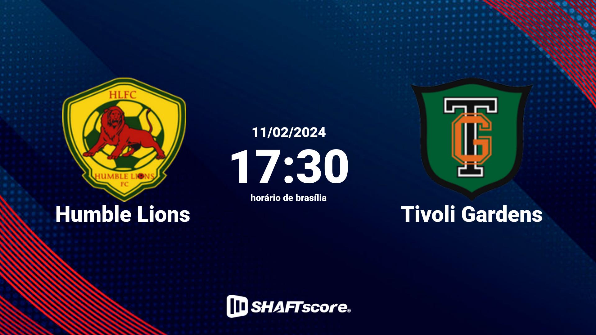 Estatísticas do jogo Humble Lions vs Tivoli Gardens 11.02 17:30