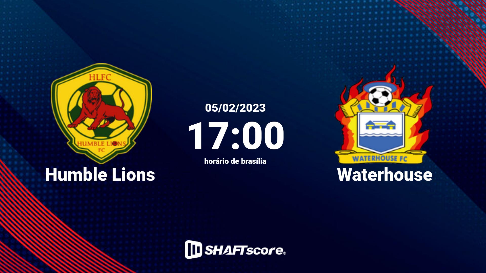 Estatísticas do jogo Humble Lions vs Waterhouse 05.02 17:00