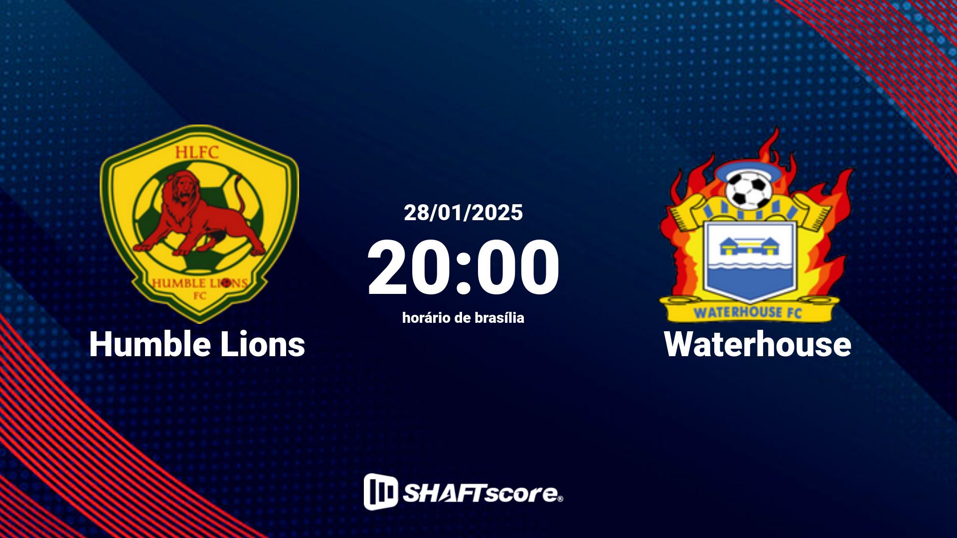 Estatísticas do jogo Humble Lions vs Waterhouse 28.01 20:00