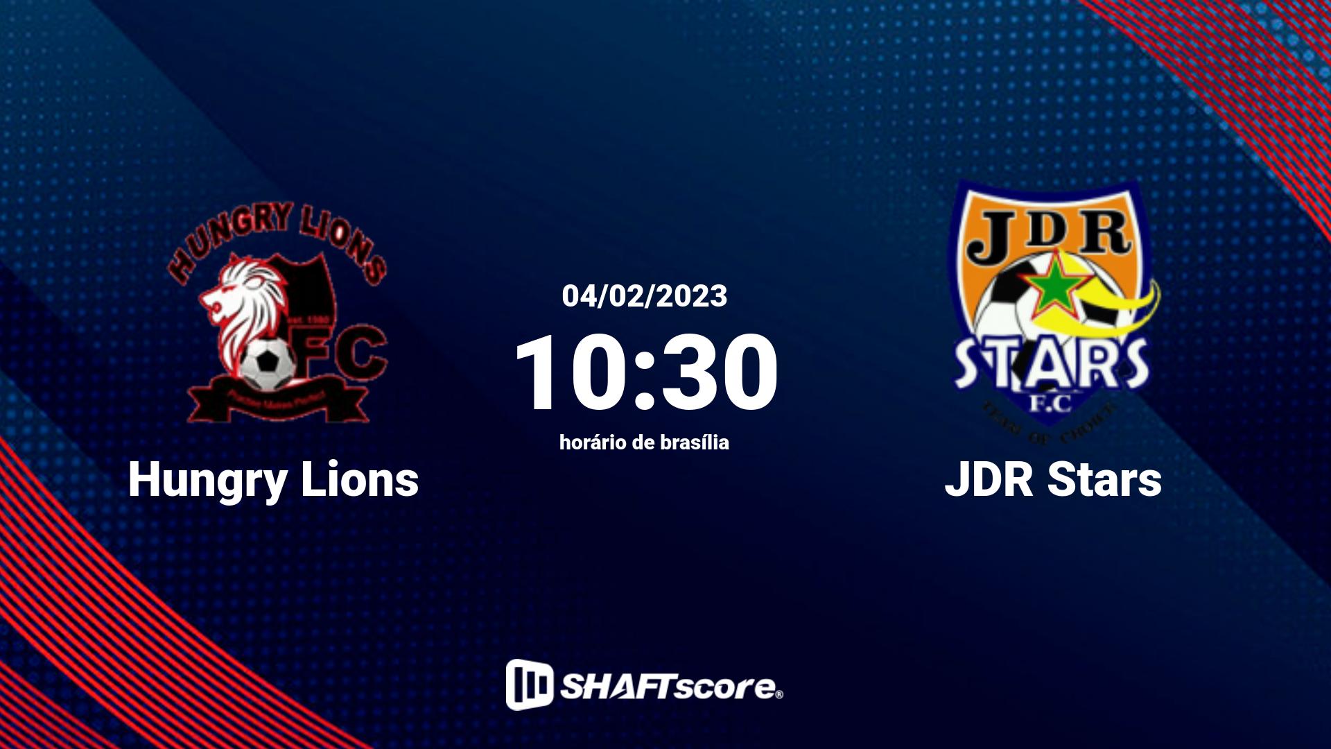 Estatísticas do jogo Hungry Lions vs JDR Stars 04.02 10:30