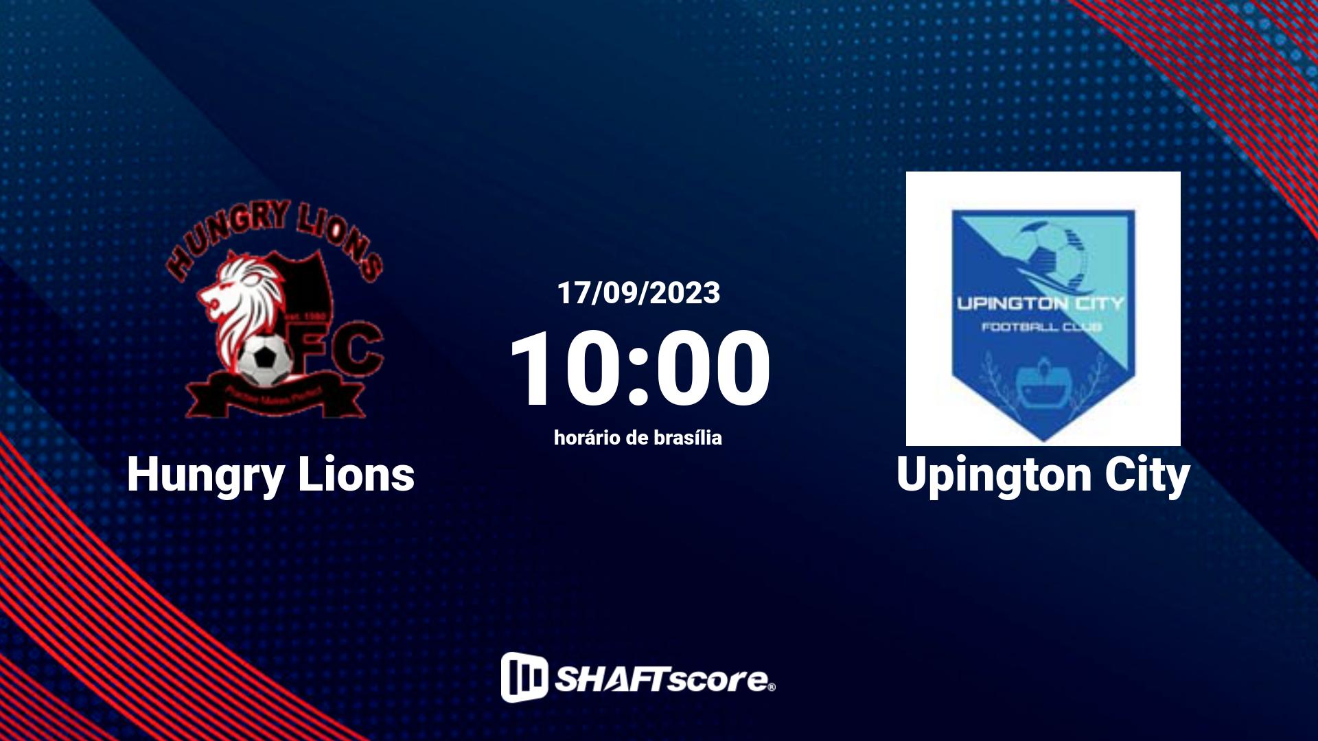 Estatísticas do jogo Hungry Lions vs Upington City 17.09 10:00