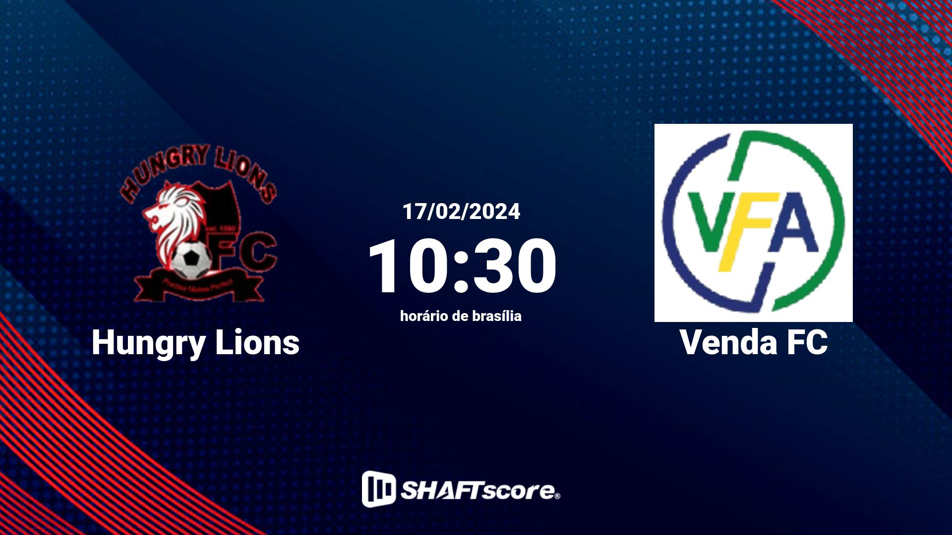 Estatísticas do jogo Hungry Lions vs Venda FC 17.02 10:30