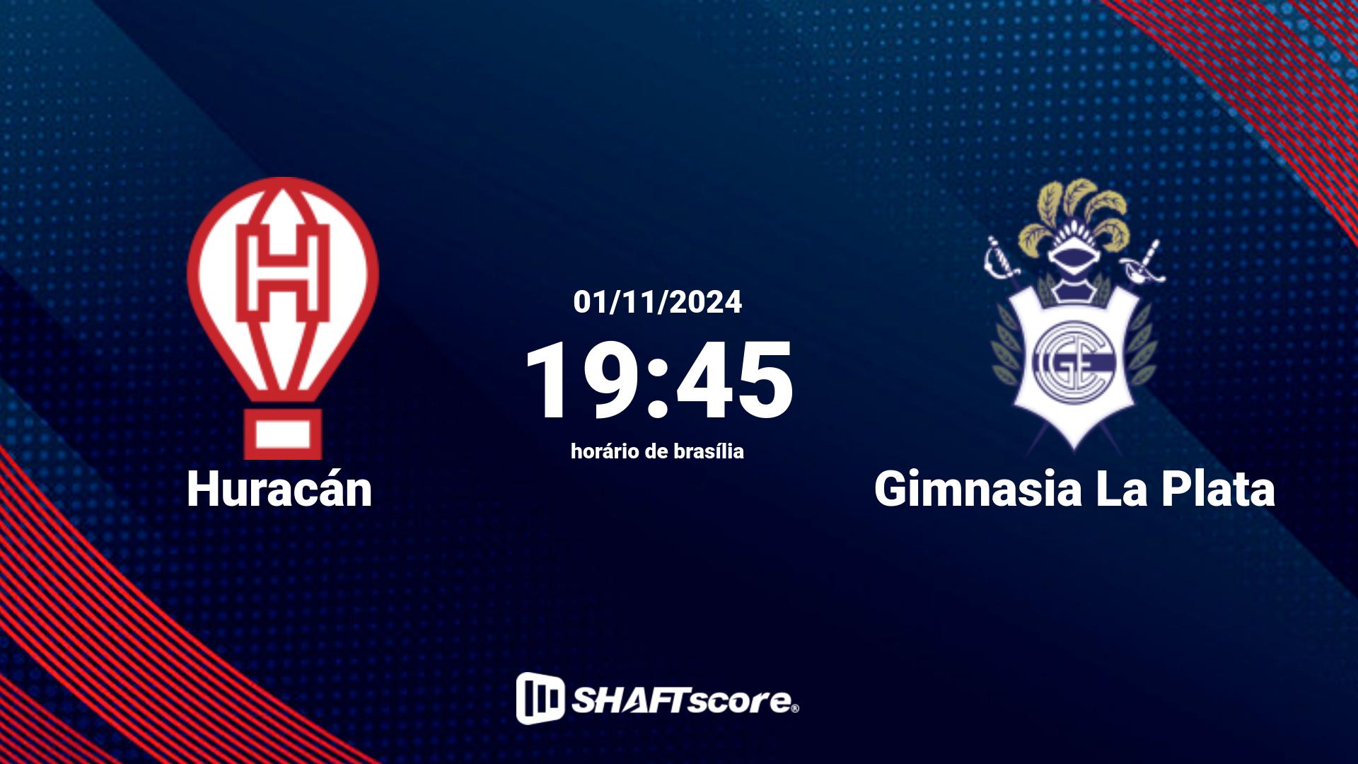 Estatísticas do jogo Huracán vs Gimnasia La Plata 01.11 19:45