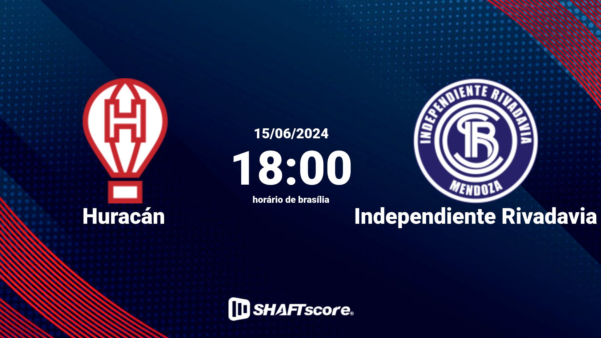 Estatísticas do jogo Huracán vs Independiente Rivadavia 15.06 18:00