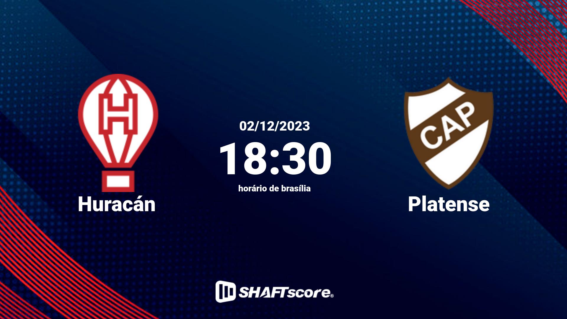 Estatísticas do jogo Huracán vs Platense 02.12 18:30