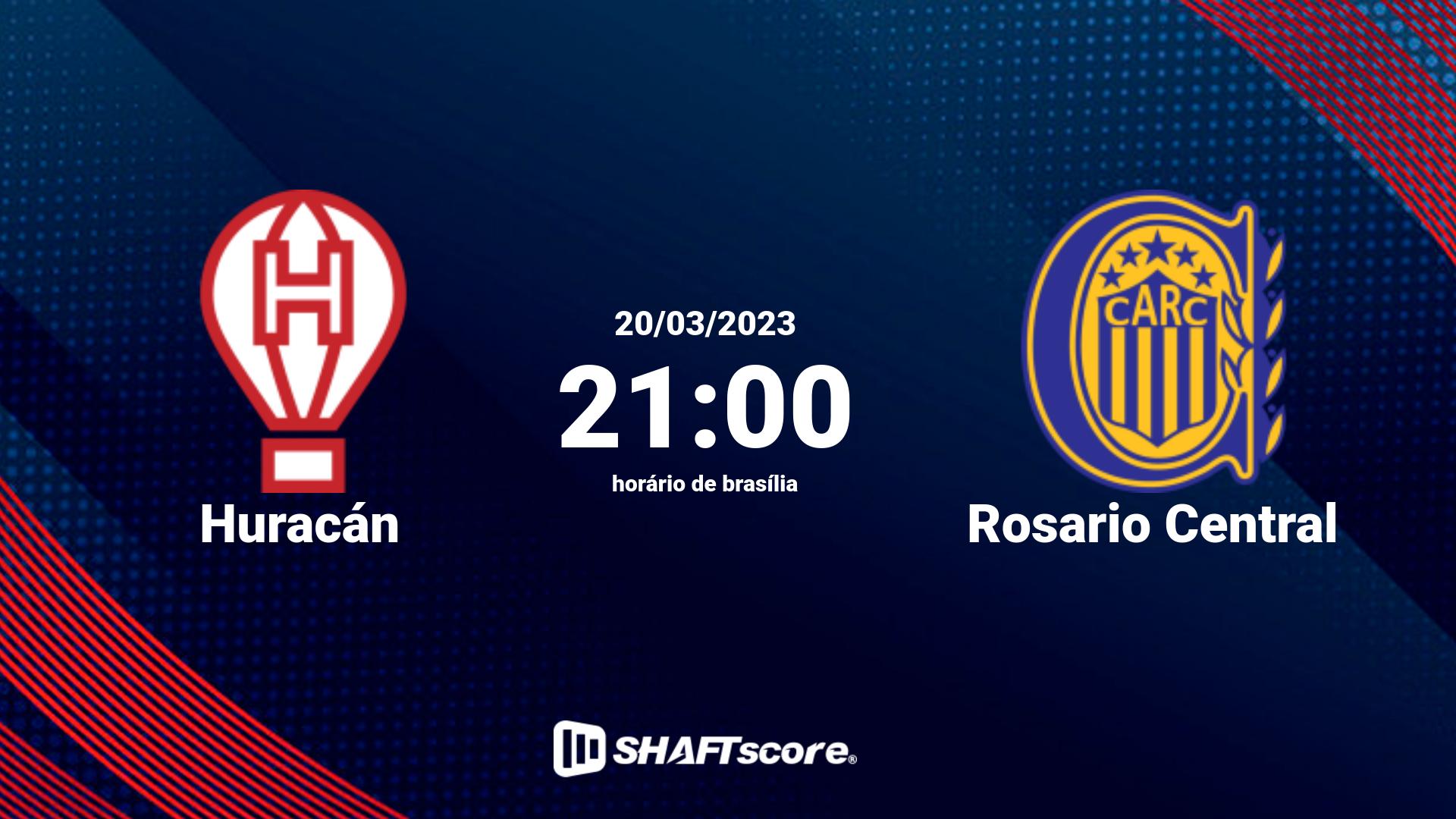 Estatísticas do jogo Huracán vs Rosario Central 20.03 21:00