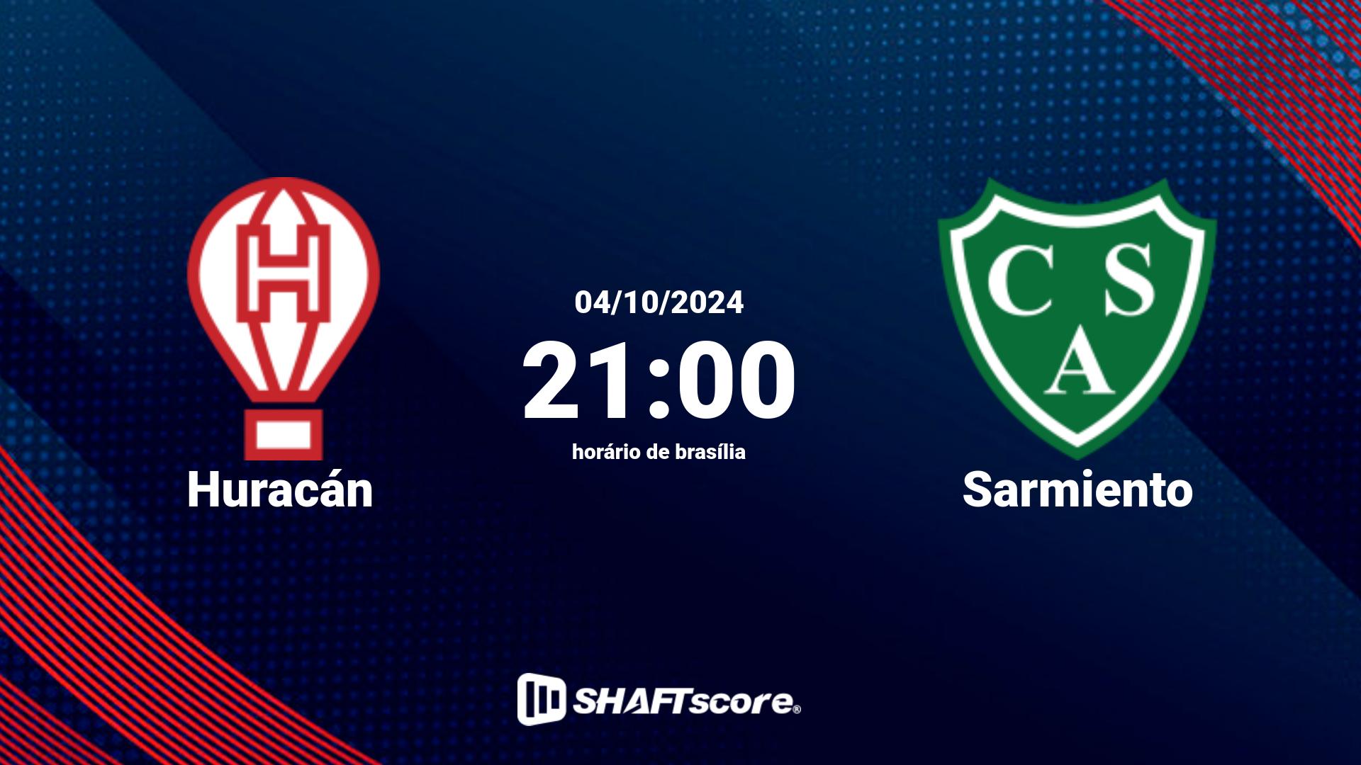 Estatísticas do jogo Huracán vs Sarmiento 04.10 21:00