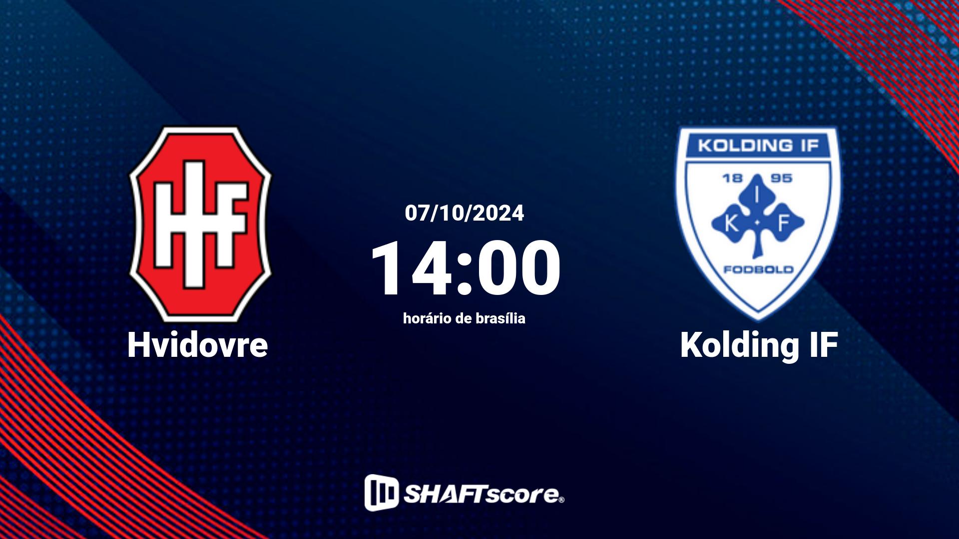 Estatísticas do jogo Hvidovre vs Kolding IF 07.10 14:00