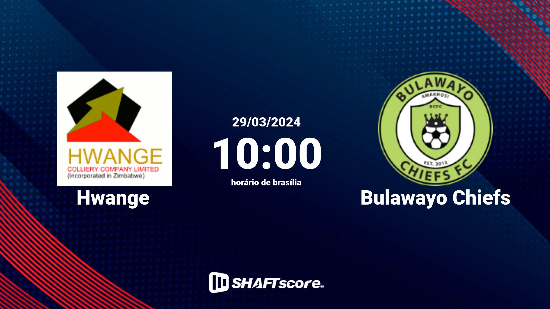 Estatísticas do jogo Hwange vs Bulawayo Chiefs 29.03 10:00