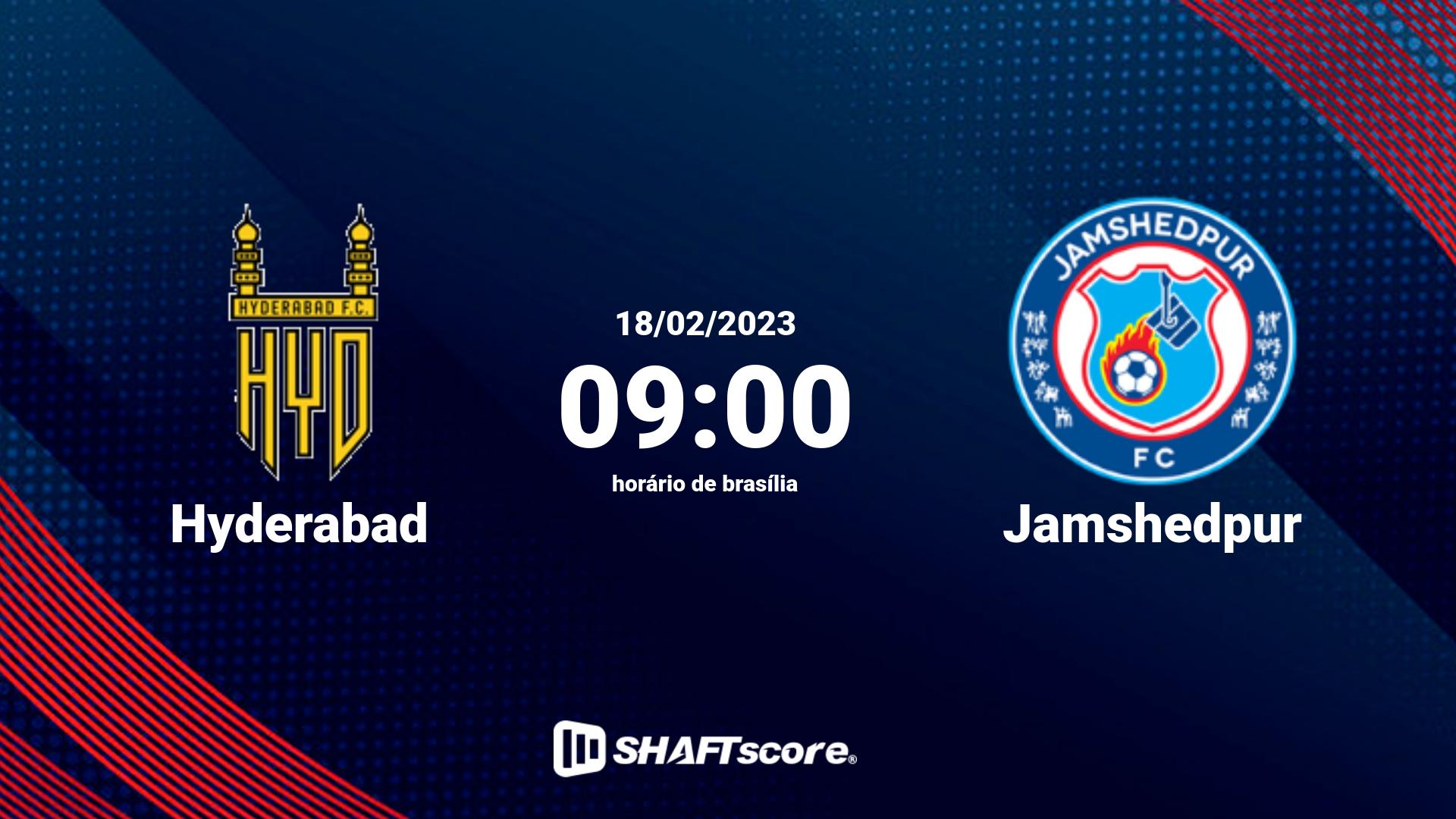 Estatísticas do jogo Hyderabad vs Jamshedpur 18.02 09:00