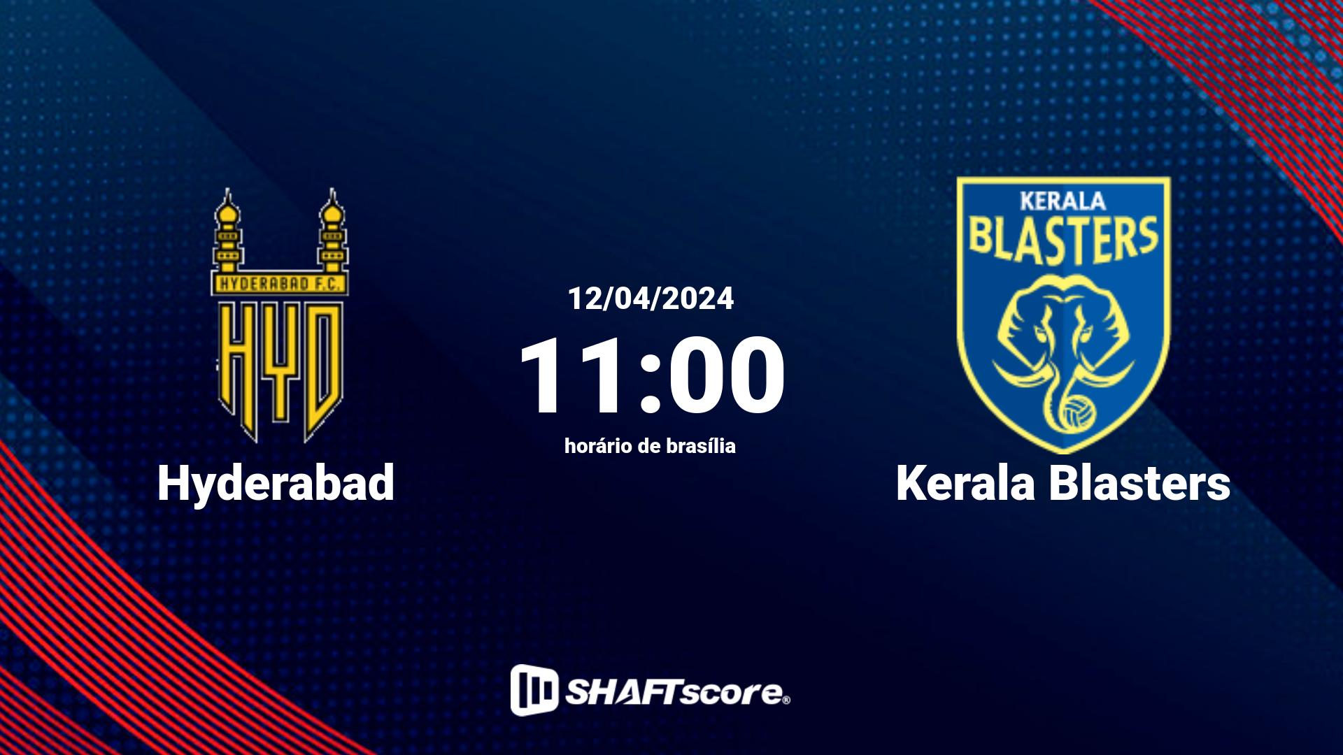 Estatísticas do jogo Hyderabad vs Kerala Blasters 12.04 11:00