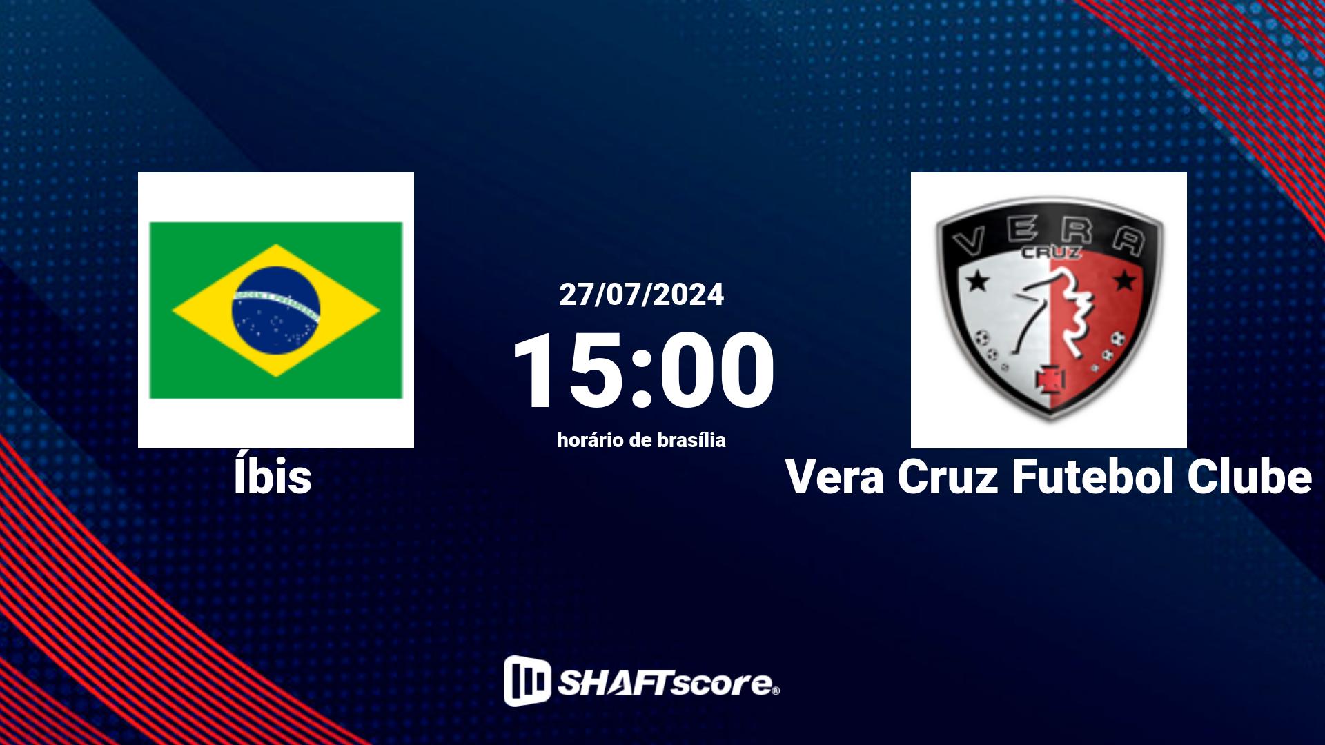 Estatísticas do jogo Íbis vs Vera Cruz Futebol Clube 27.07 15:00