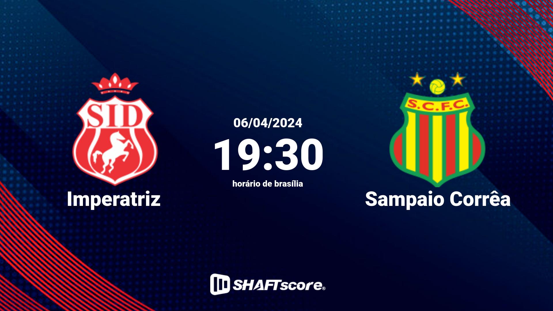 Estatísticas do jogo Imperatriz vs Sampaio Corrêa 06.04 19:30