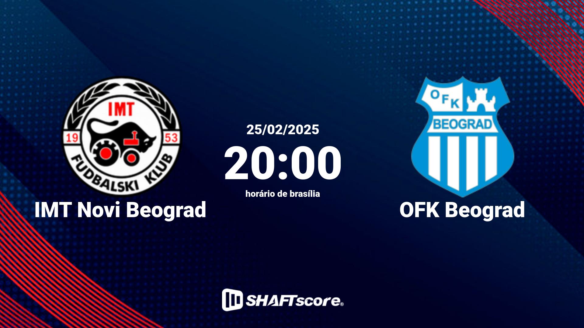 Estatísticas do jogo IMT Novi Beograd vs OFK Beograd 25.02 20:00