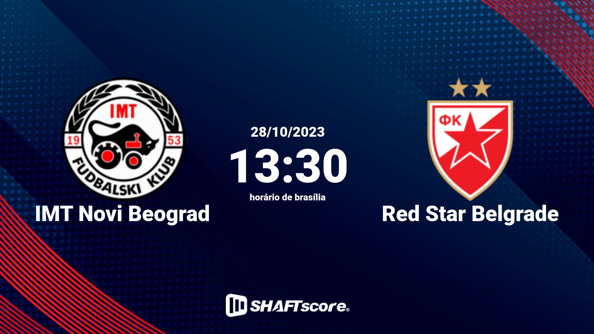 Estatísticas do jogo IMT Novi Beograd vs Red Star Belgrade 28.10 13:30