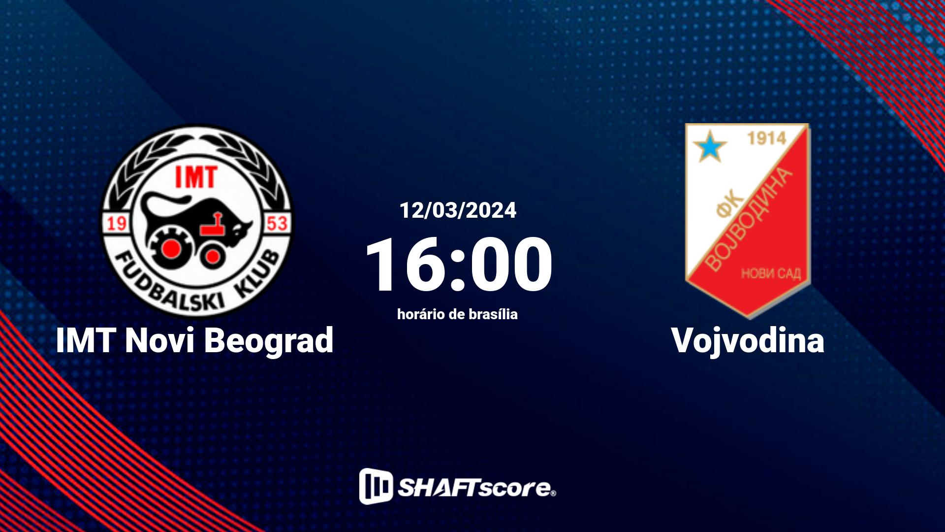 Estatísticas do jogo IMT Novi Beograd vs Vojvodina 12.03 16:00