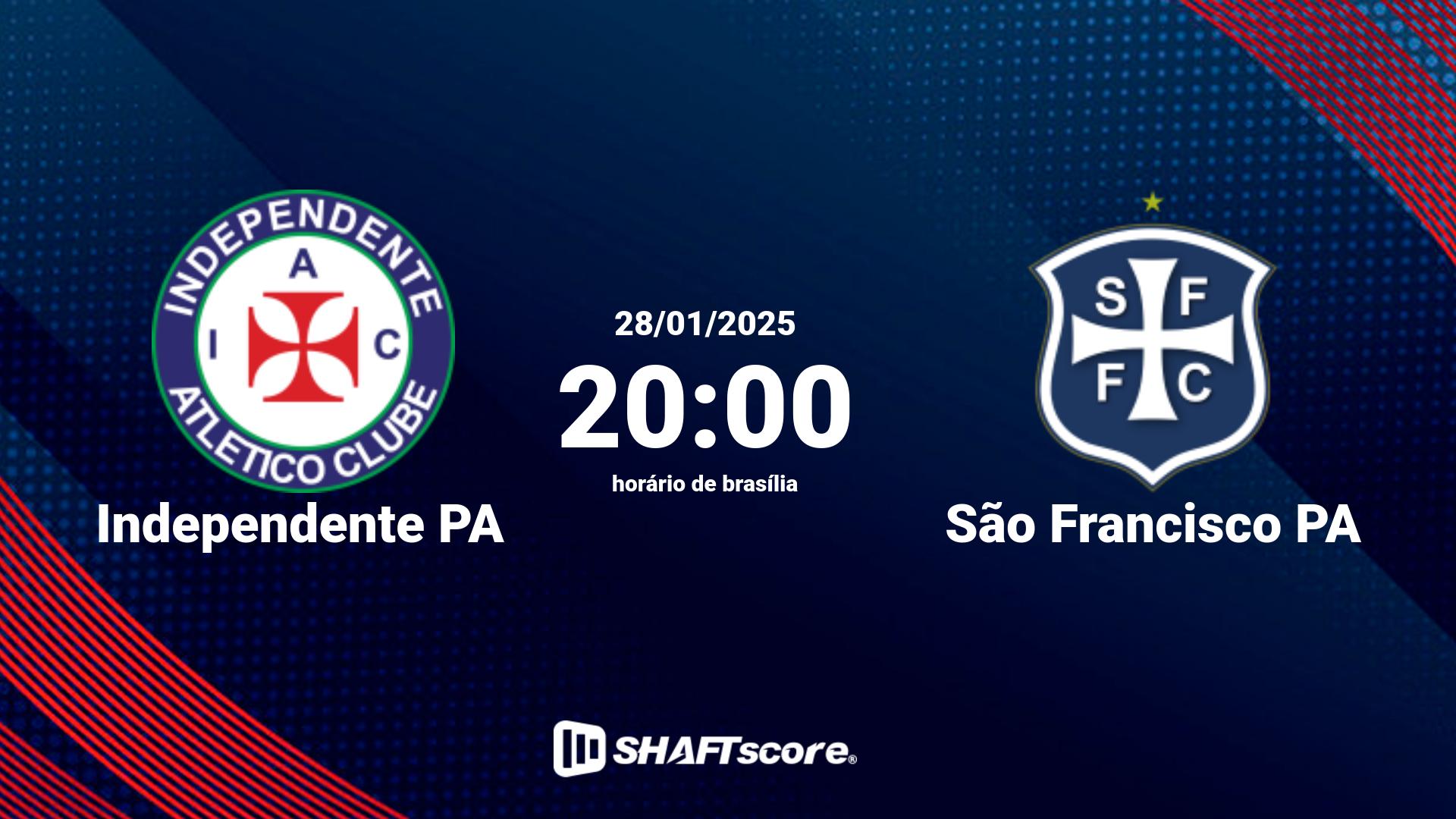 Estatísticas do jogo Independente PA vs São Francisco PA 28.01 20:00