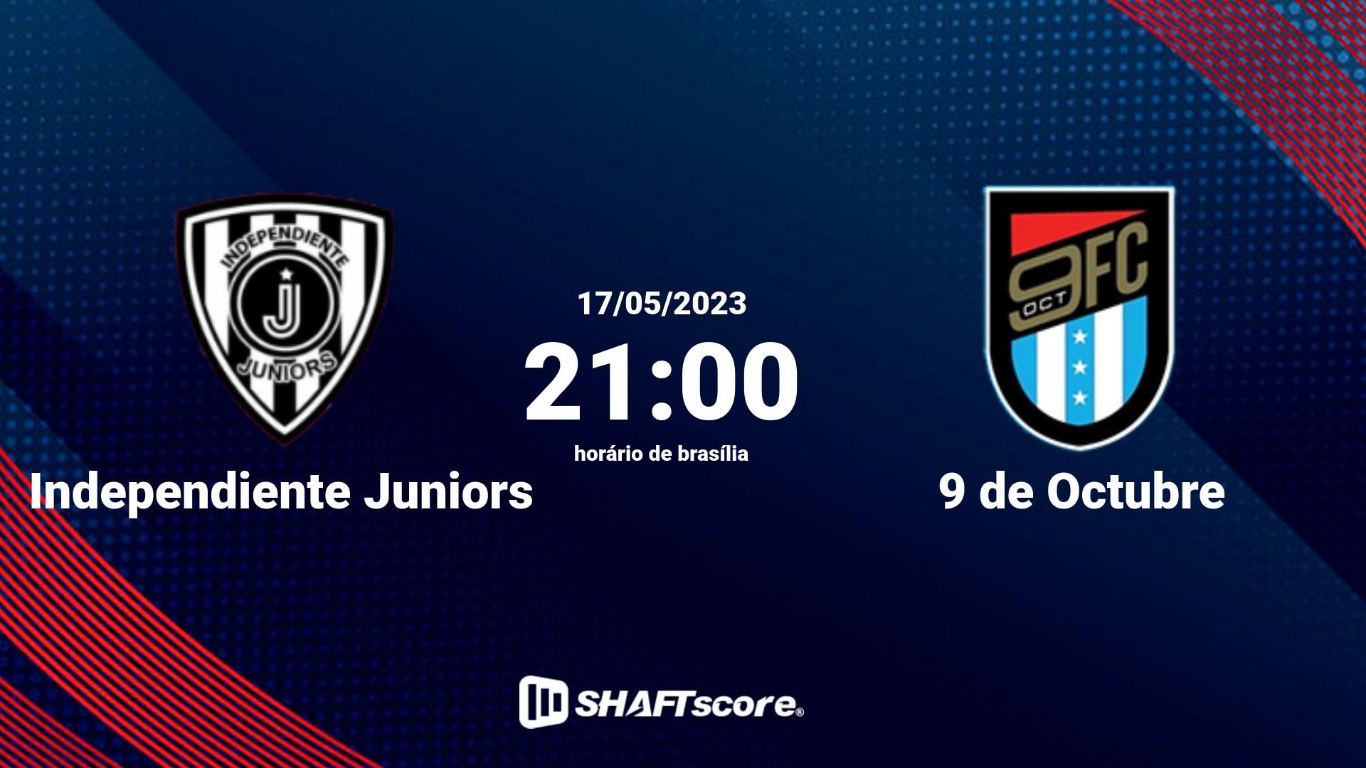 Estatísticas do jogo Independiente Juniors vs 9 de Octubre 17.05 21:00