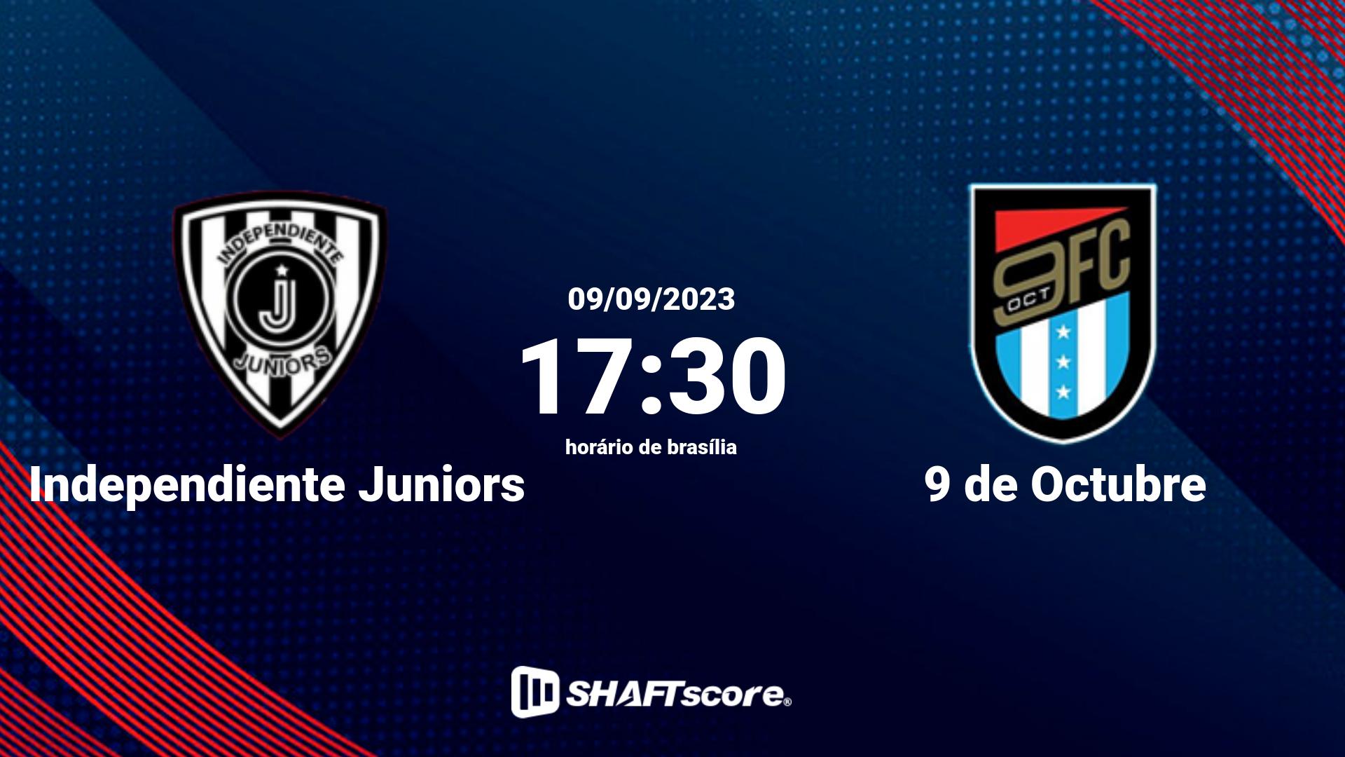 Estatísticas do jogo Independiente Juniors vs 9 de Octubre 09.09 17:30