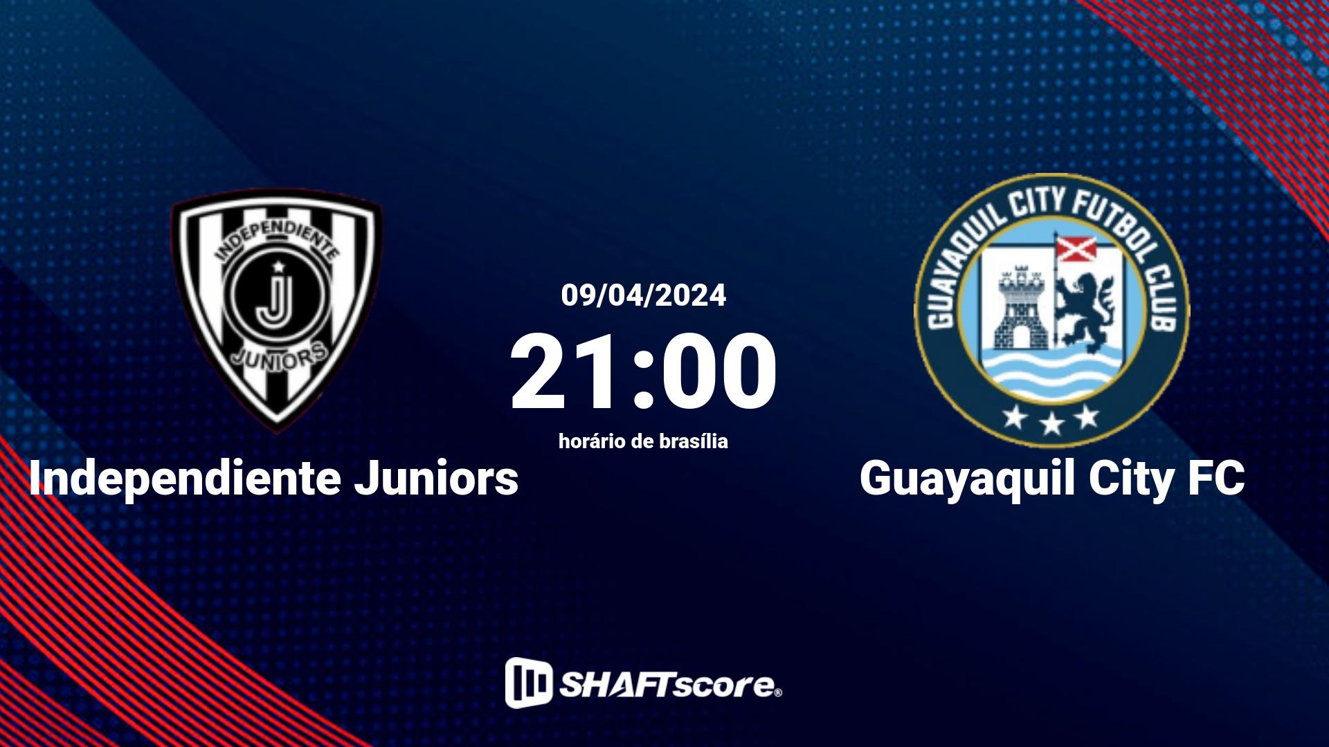 Estatísticas do jogo Independiente Juniors vs Guayaquil City FC 09.04 21:00