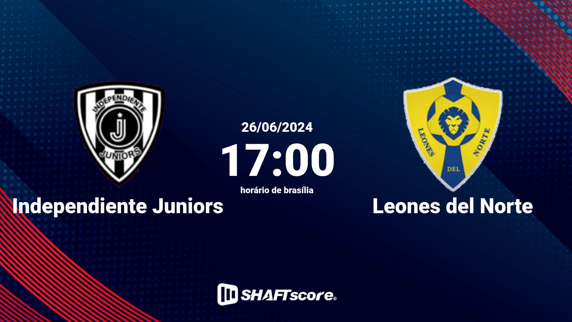 Estatísticas do jogo Independiente Juniors vs Leones del Norte 26.06 17:00