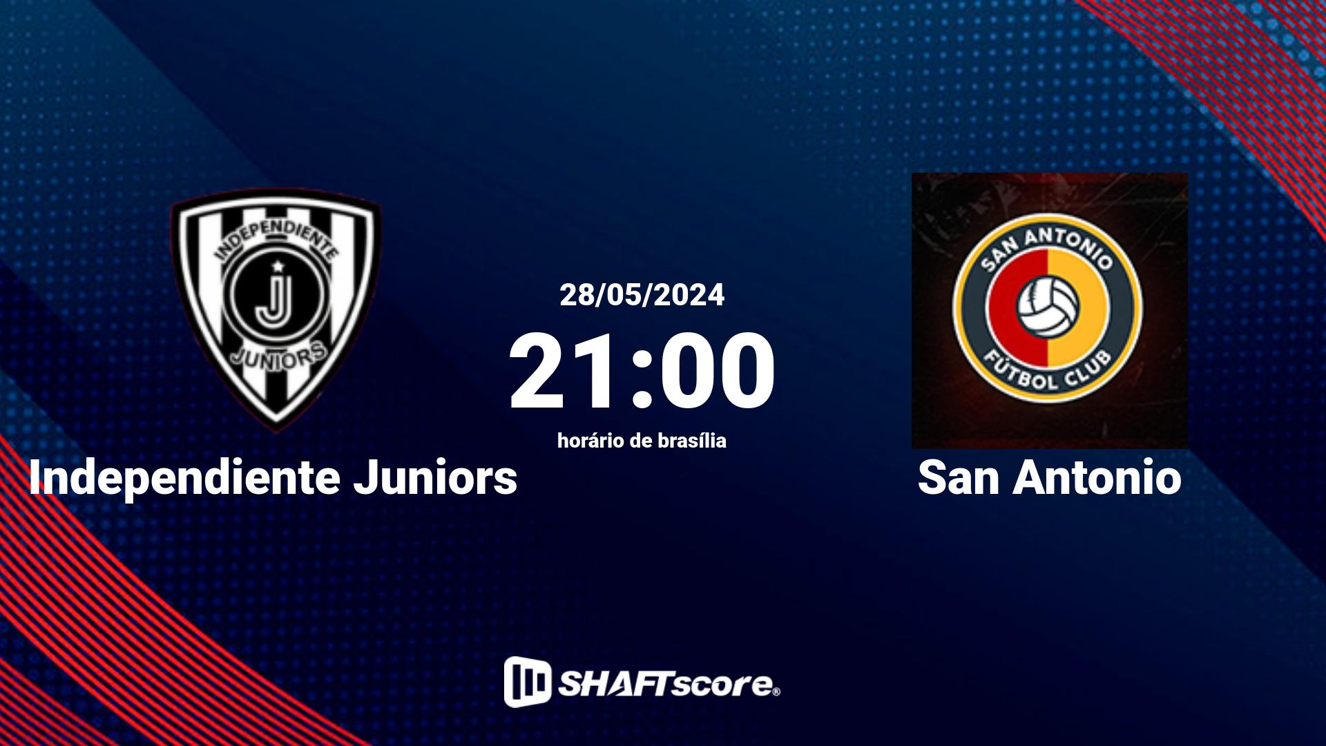 Estatísticas do jogo Independiente Juniors vs San Antonio 28.05 21:00