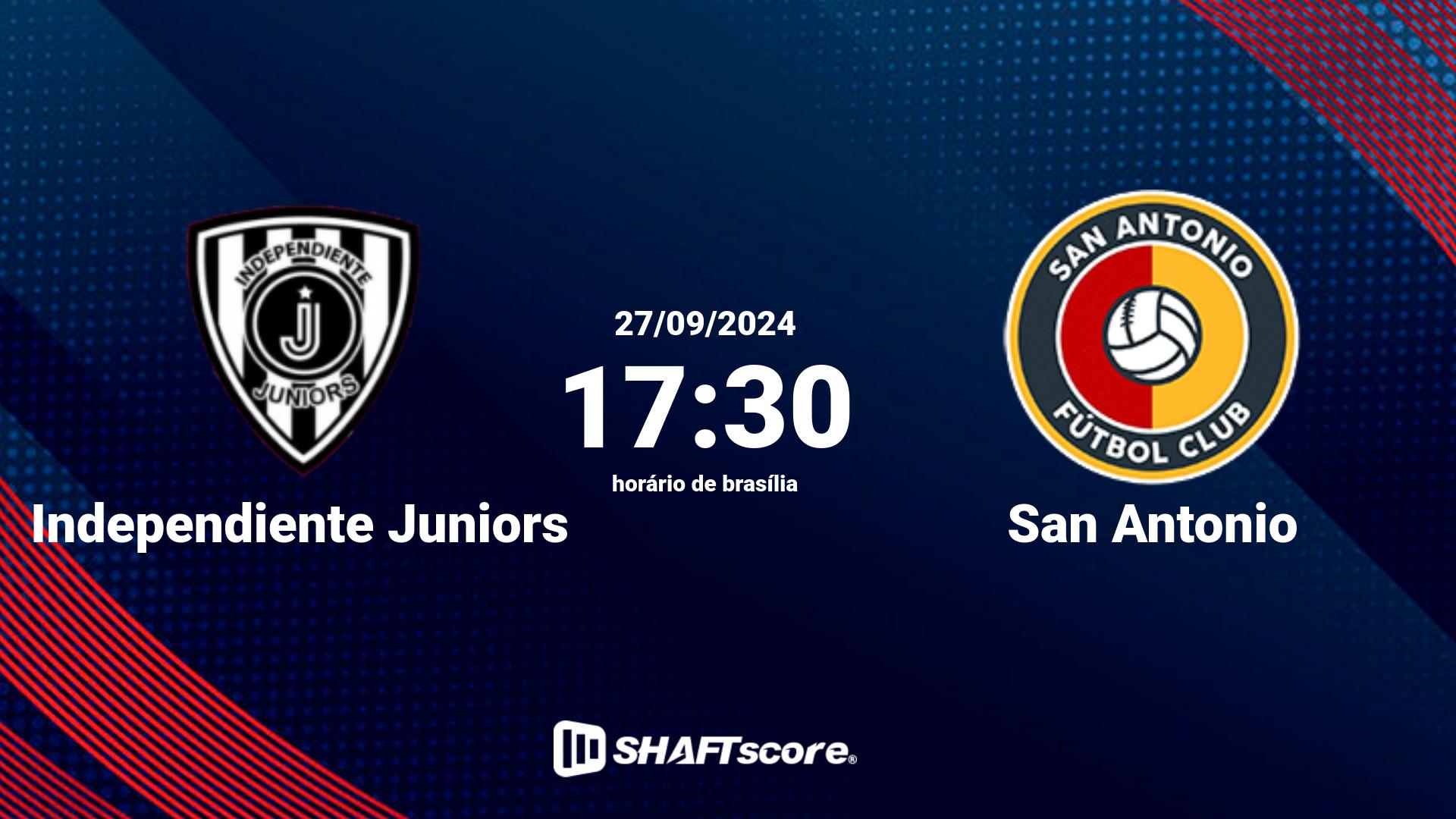 Estatísticas do jogo Independiente Juniors vs San Antonio 27.09 17:30