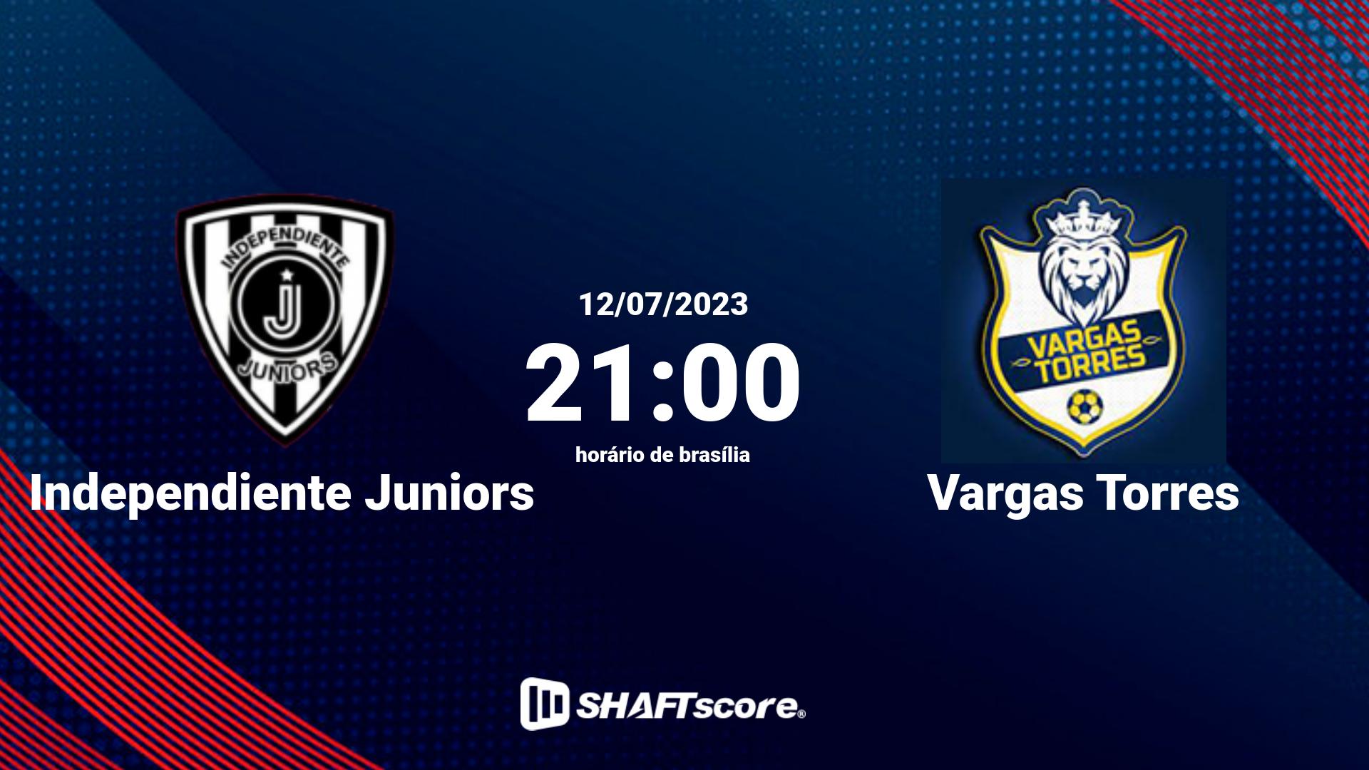 Estatísticas do jogo Independiente Juniors vs Vargas Torres 12.07 21:00