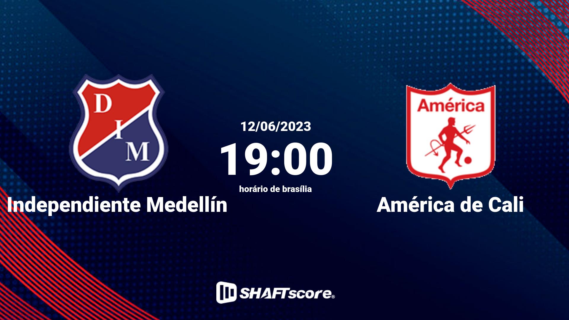 Estatísticas do jogo Independiente Medellín vs América de Cali 12.06 19:00