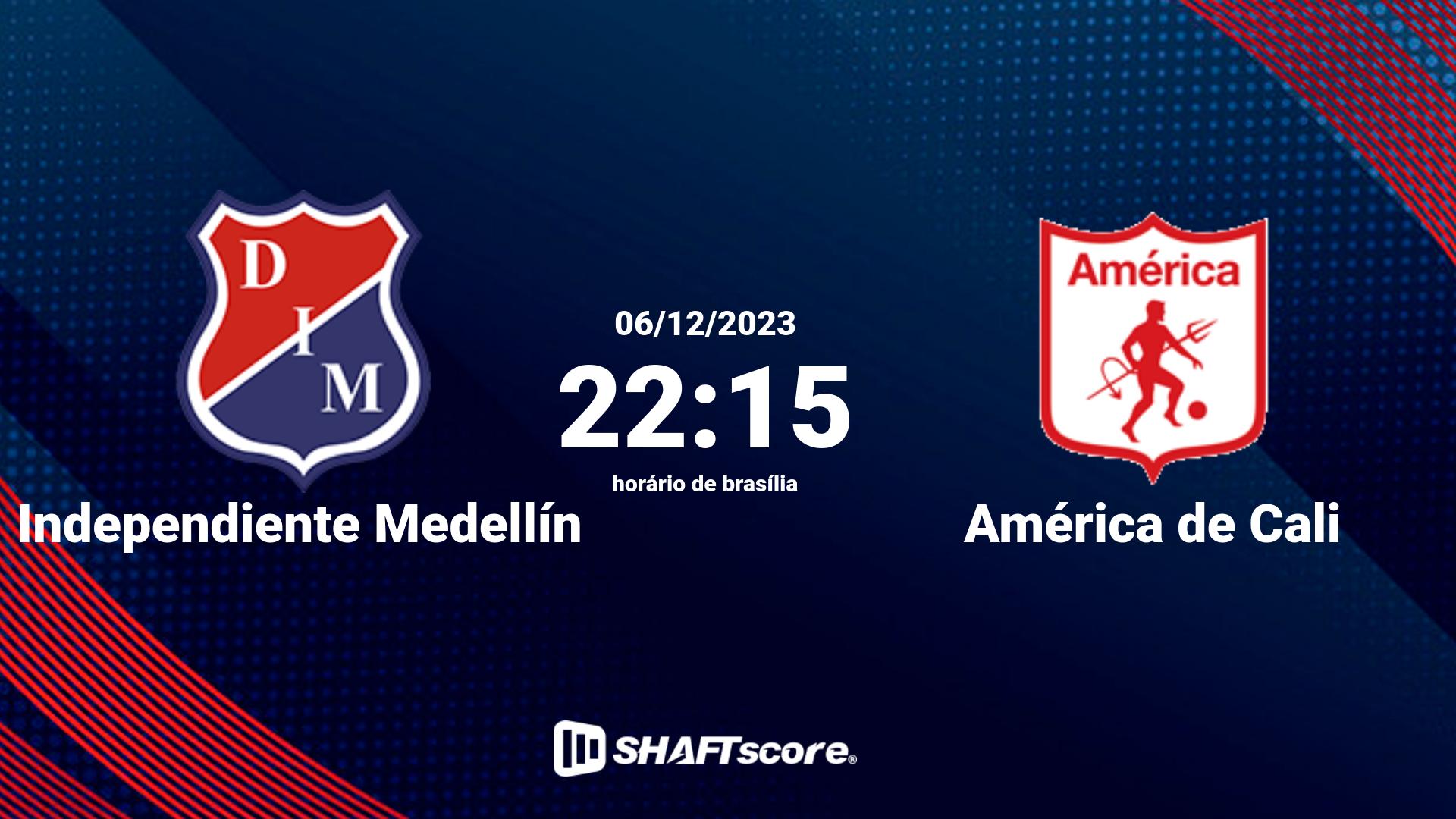 Estatísticas do jogo Independiente Medellín vs América de Cali 06.12 22:15