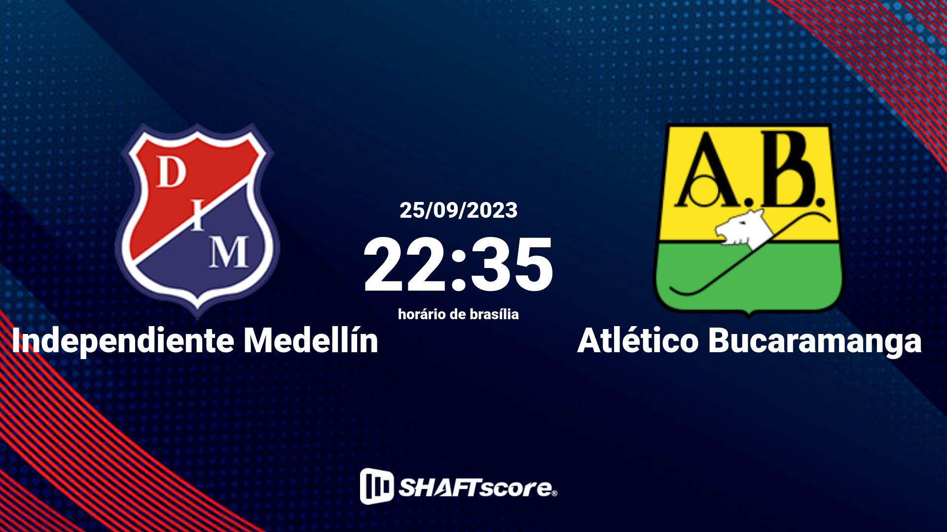 Estatísticas do jogo Independiente Medellín vs Atlético Bucaramanga 25.09 22:35