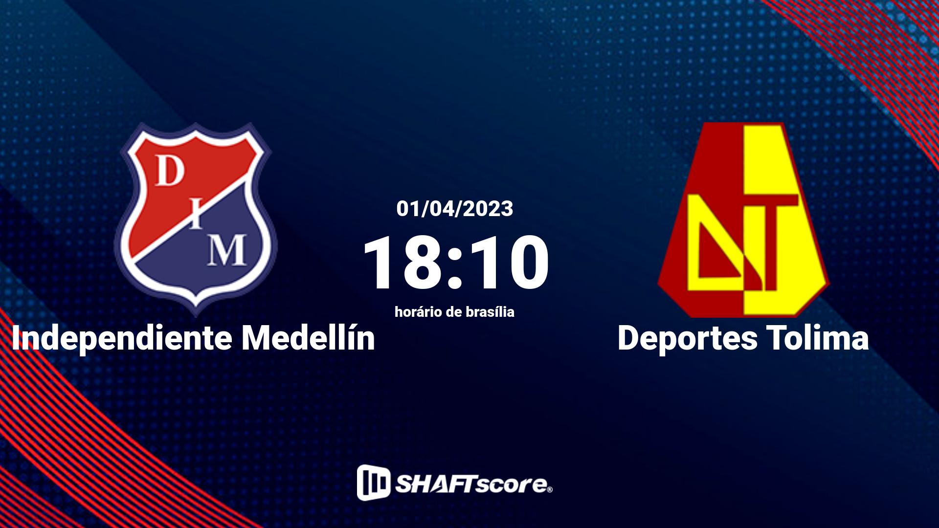 Estatísticas do jogo Independiente Medellín vs Deportes Tolima 01.04 18:10