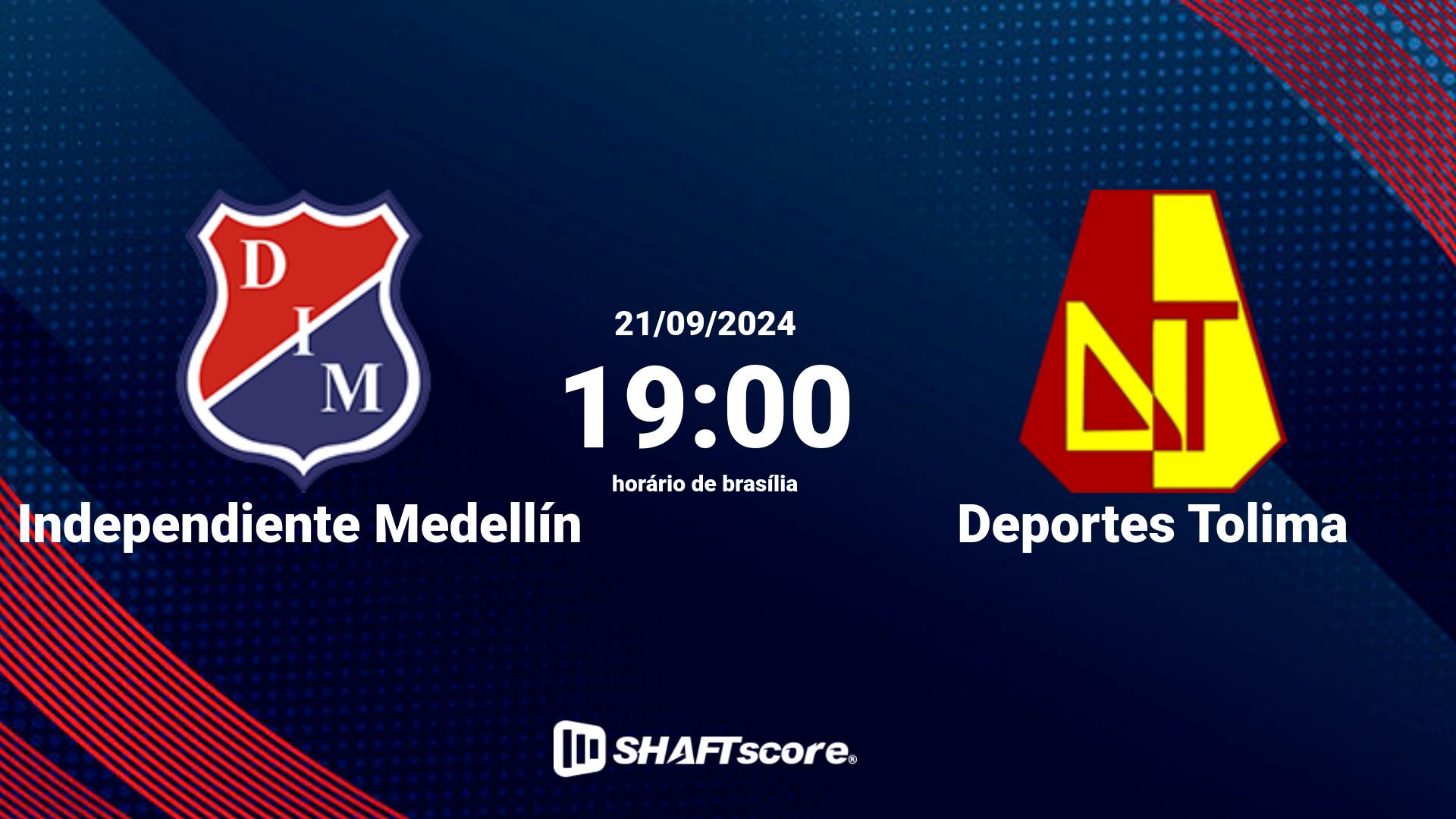 Estatísticas do jogo Independiente Medellín vs Deportes Tolima 21.09 19:00