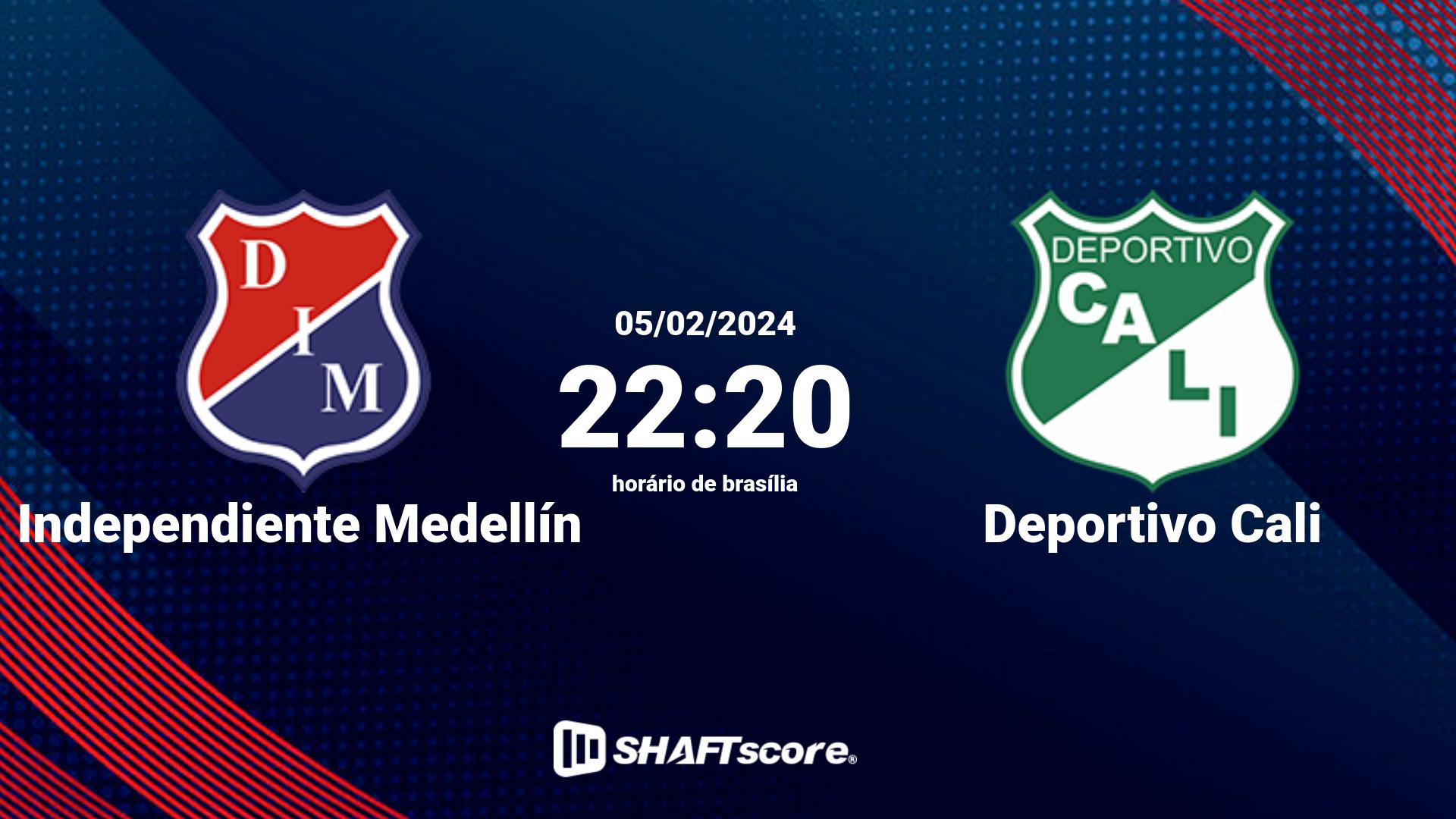 Estatísticas do jogo Independiente Medellín vs Deportivo Cali 05.02 22:20