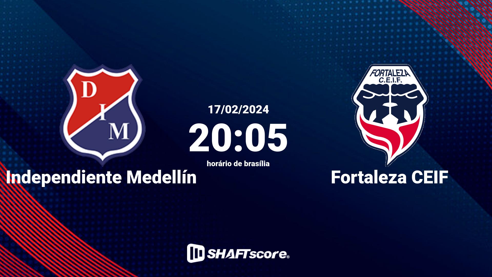 Estatísticas do jogo Independiente Medellín vs Fortaleza CEIF 17.02 20:05