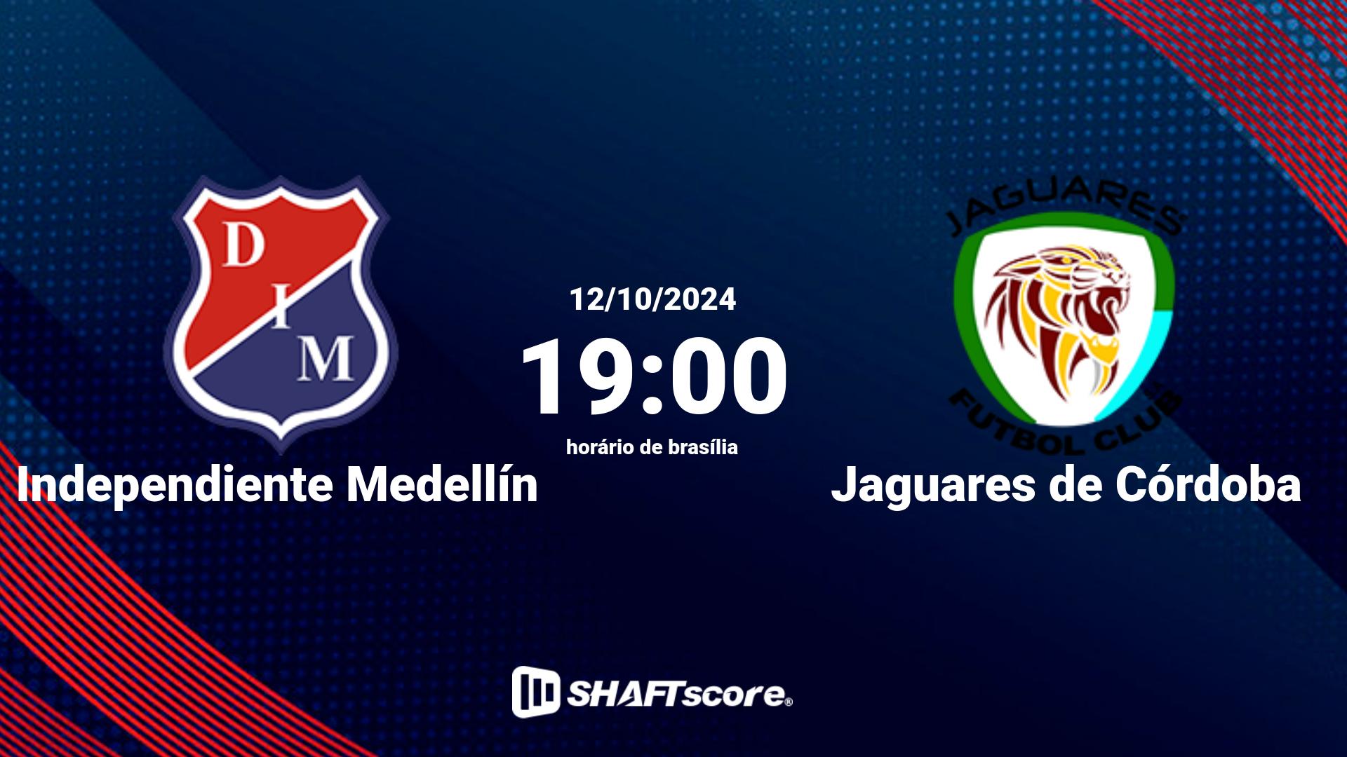 Estatísticas do jogo Independiente Medellín vs Jaguares de Córdoba 12.10 19:00