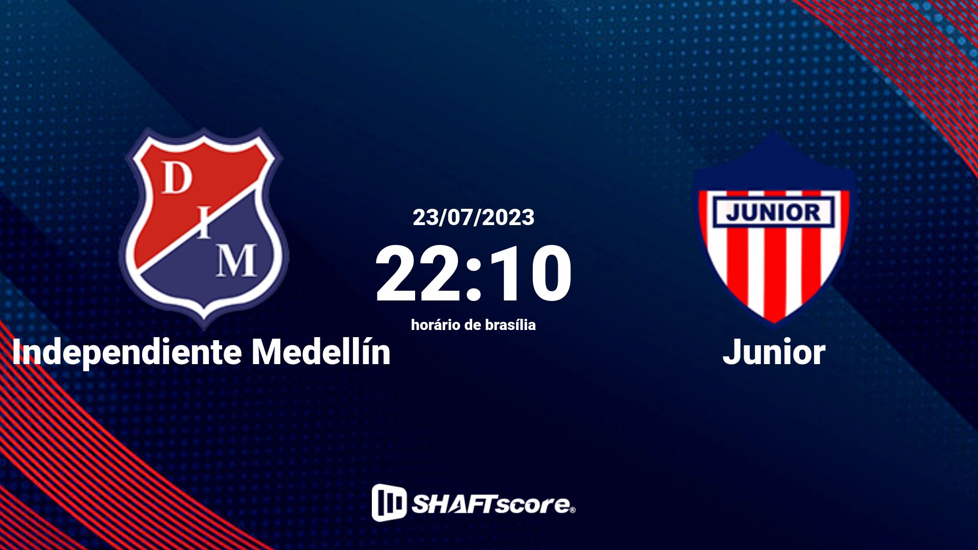 Estatísticas do jogo Independiente Medellín vs Junior 23.07 22:10