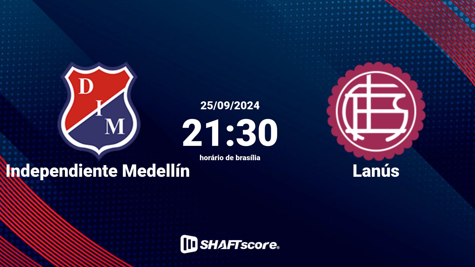 Estatísticas do jogo Independiente Medellín vs Lanús 25.09 21:30