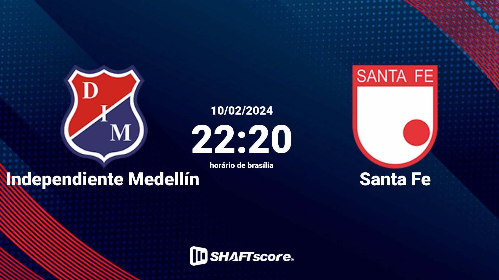 Estatísticas do jogo Independiente Medellín vs Santa Fe 10.02 22:20