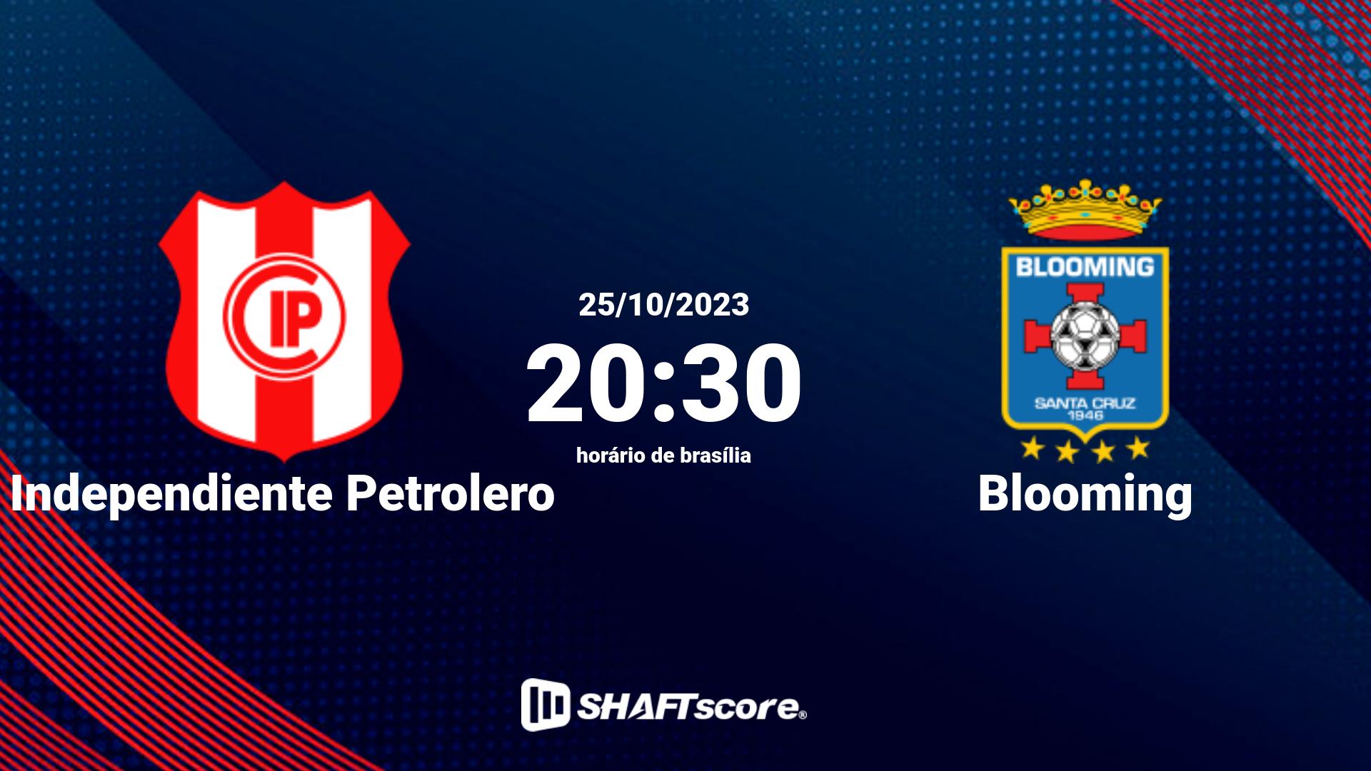 Estatísticas do jogo Independiente Petrolero vs Blooming 25.10 20:30