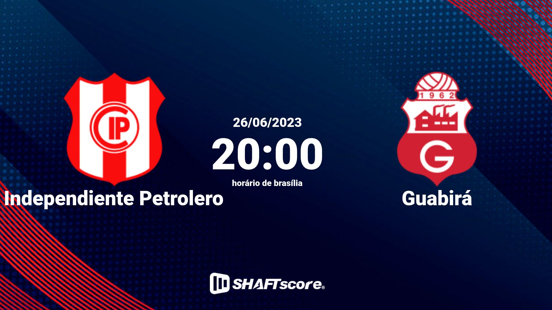 Estatísticas do jogo Independiente Petrolero vs Guabirá 26.06 20:00