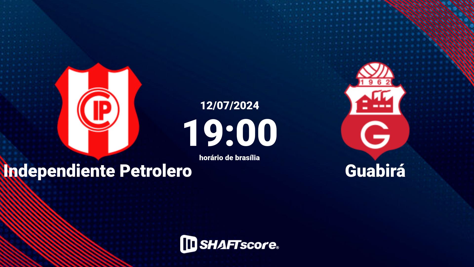 Estatísticas do jogo Independiente Petrolero vs Guabirá 12.07 19:00