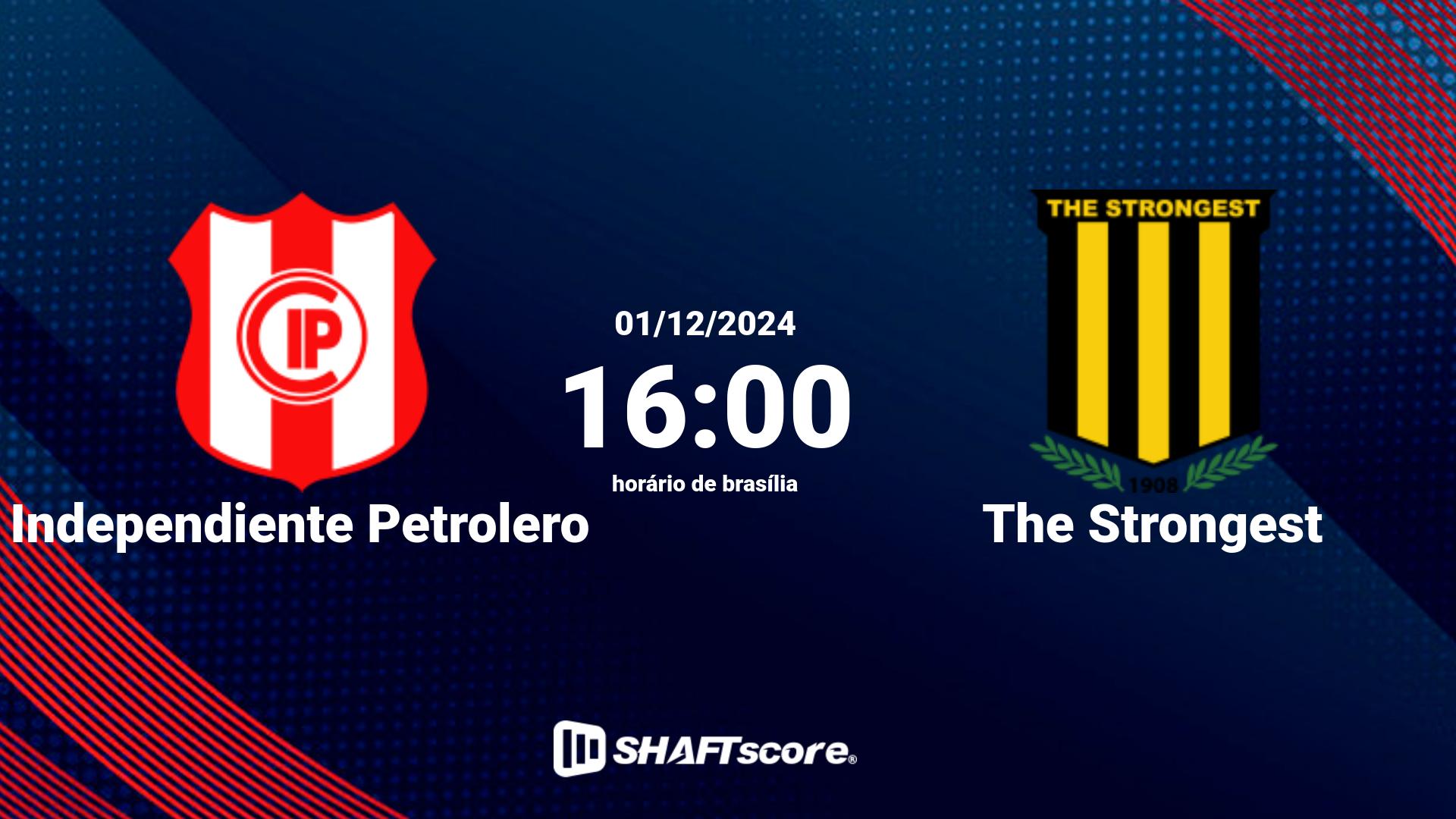 Estatísticas do jogo Independiente Petrolero vs The Strongest 01.12 16:00