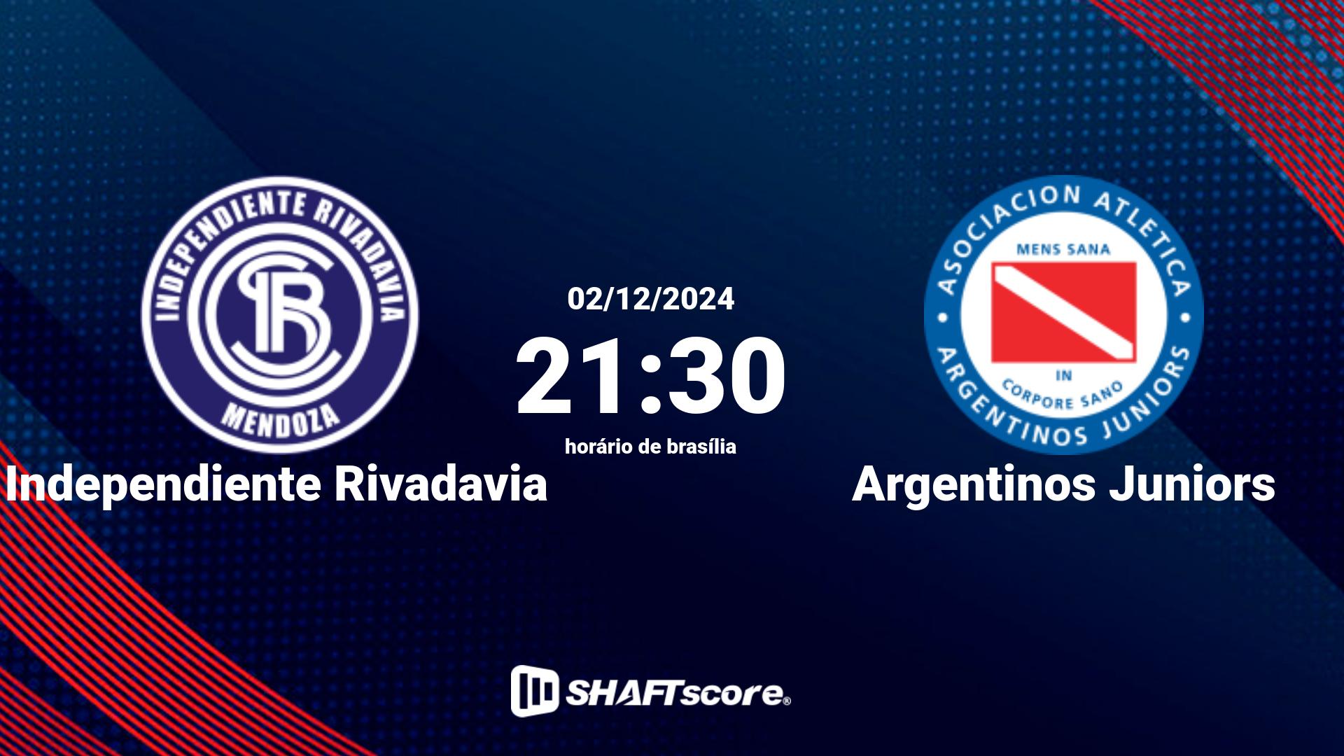 Estatísticas do jogo Independiente Rivadavia vs Argentinos Juniors 02.12 21:30